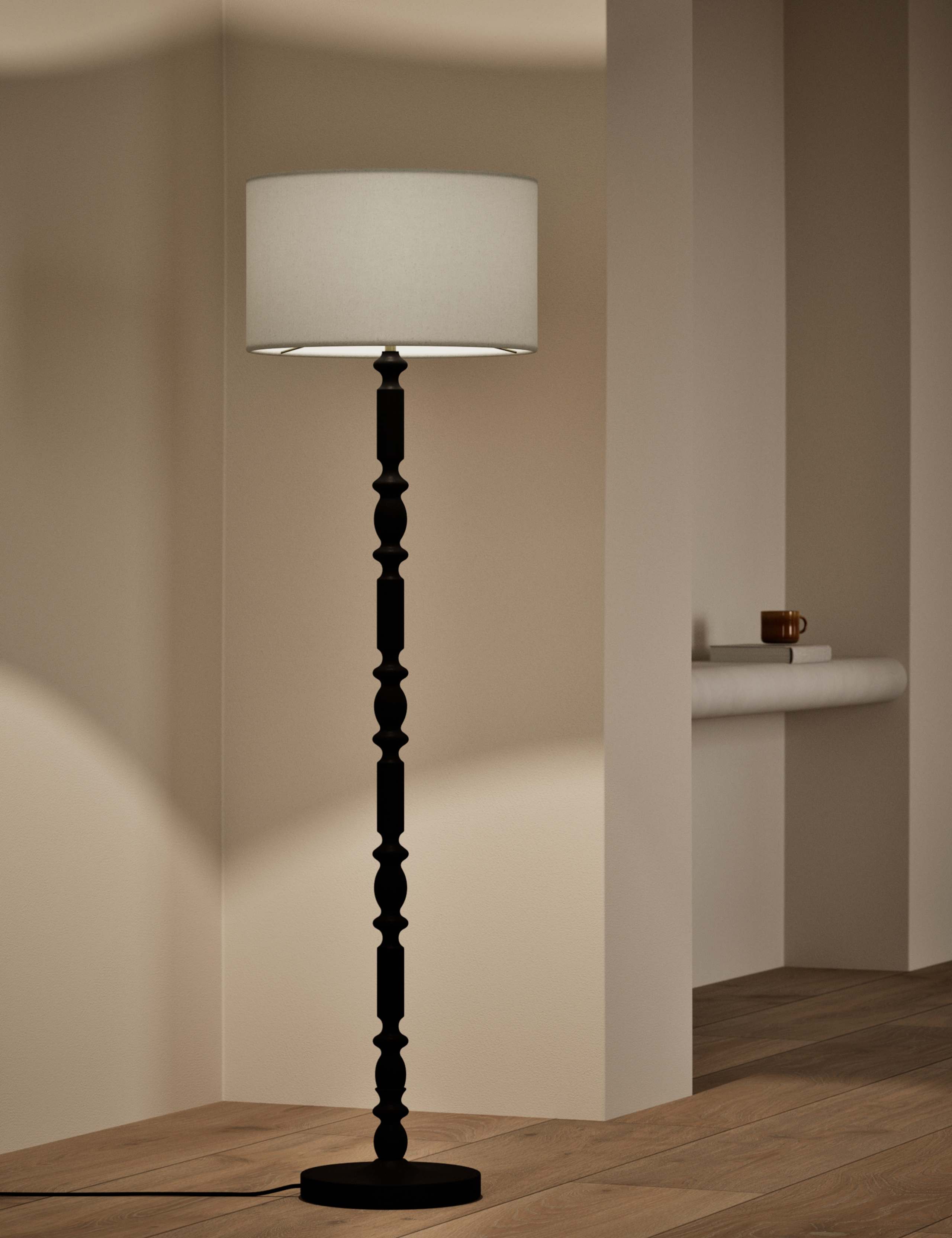 Wooden Bobbin Floor Lamp 2 of 5