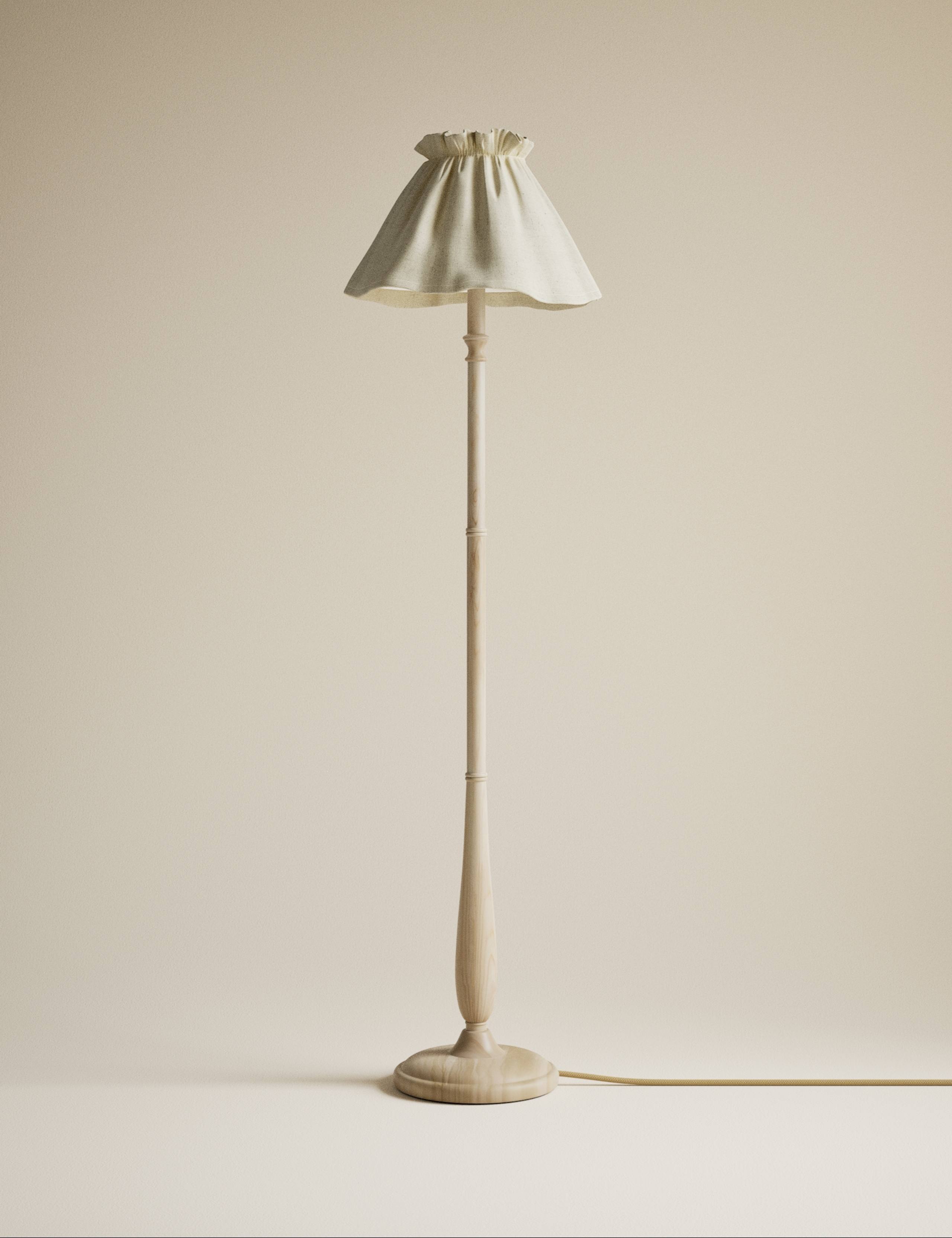 Skirt Shade Wooden Floor Lamp 3 of 5