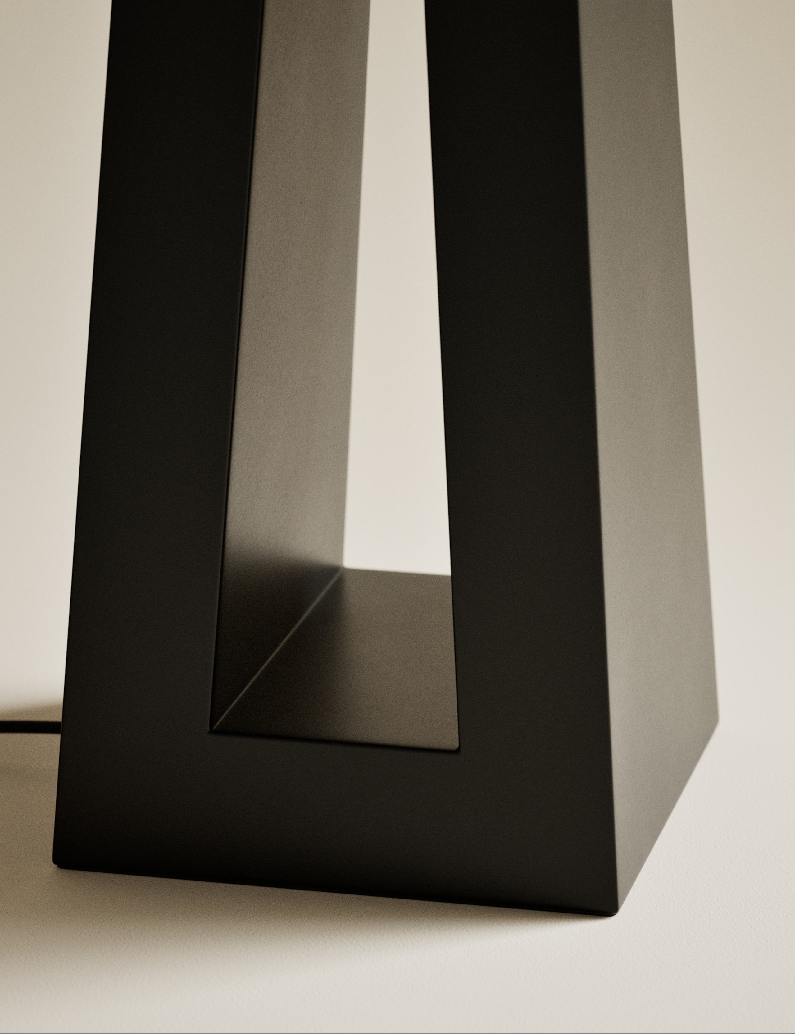 Black Wooden Floor Lamp 4 of 5