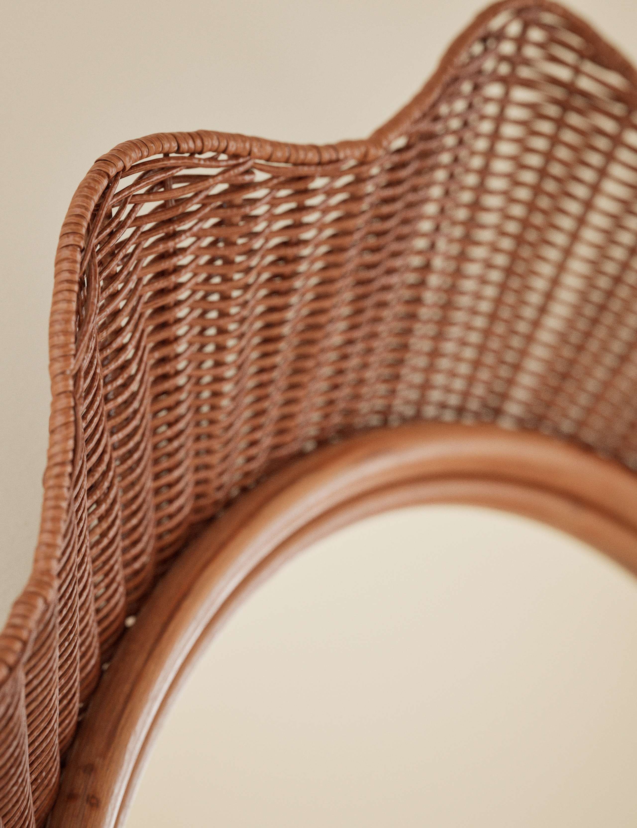 Rattan Flared Circle Wall Mirror 5 of 6