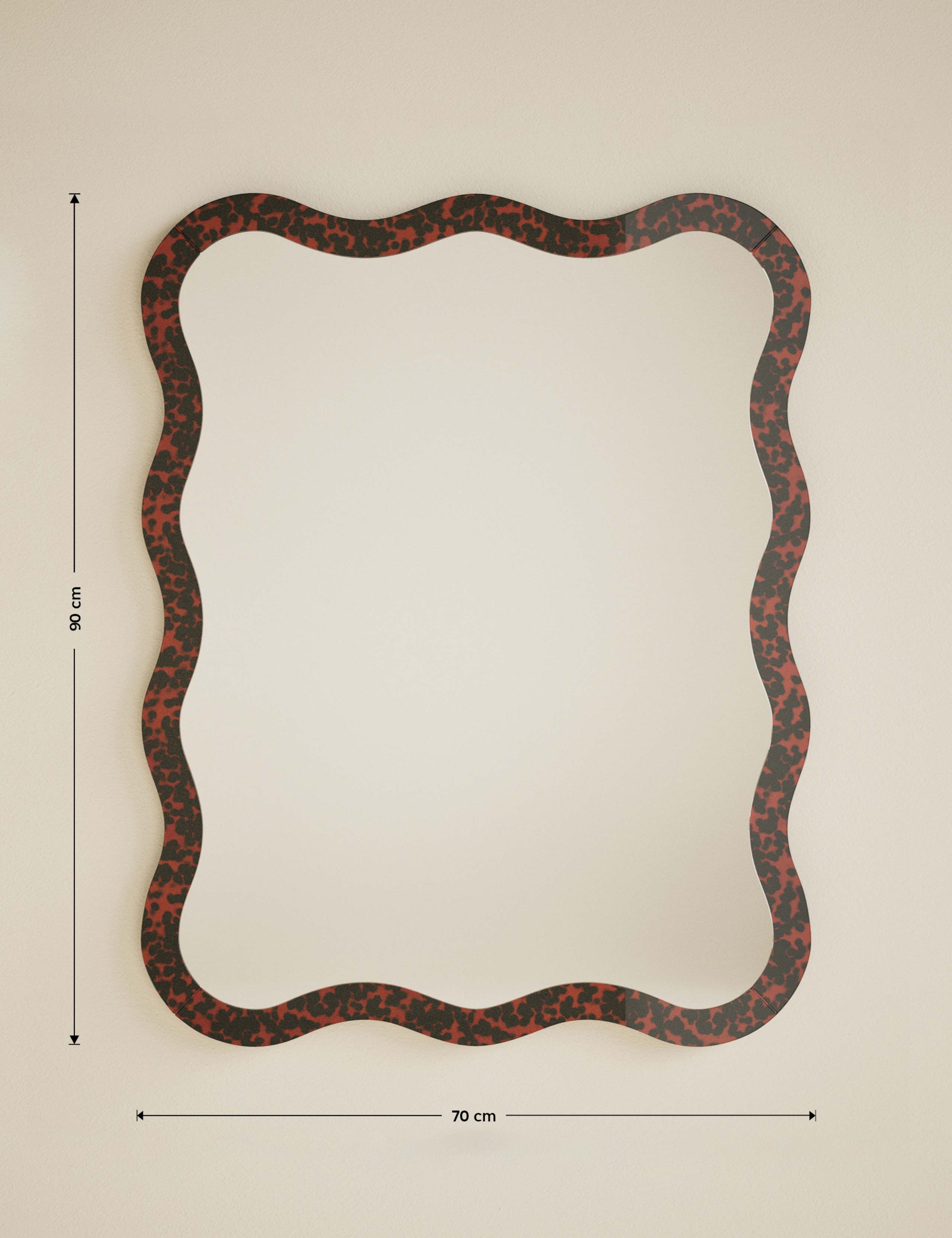Tortoiseshell Scallop Wall Mirror 6 of 6
