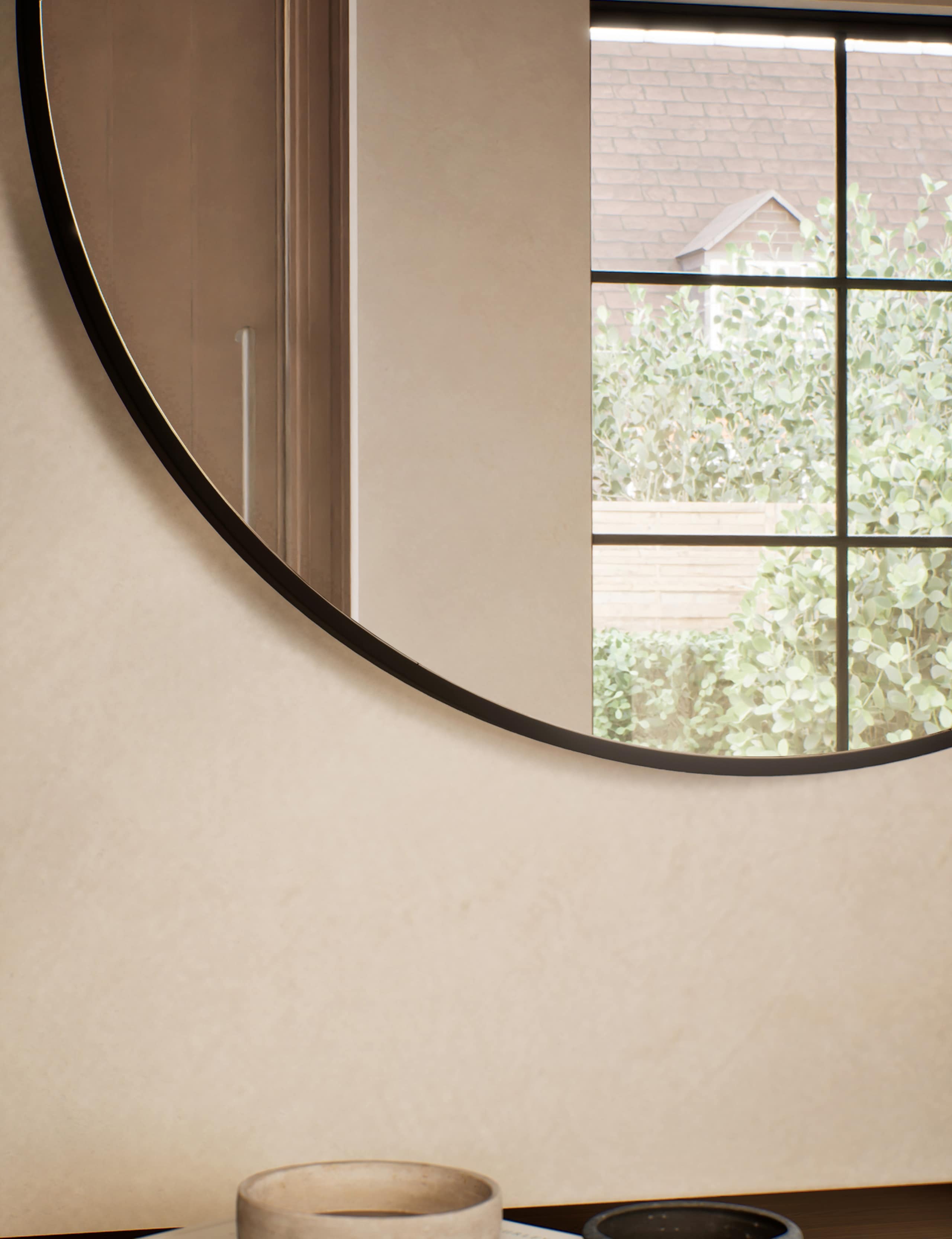 Metal Circle Wall Mirror 3 of 4