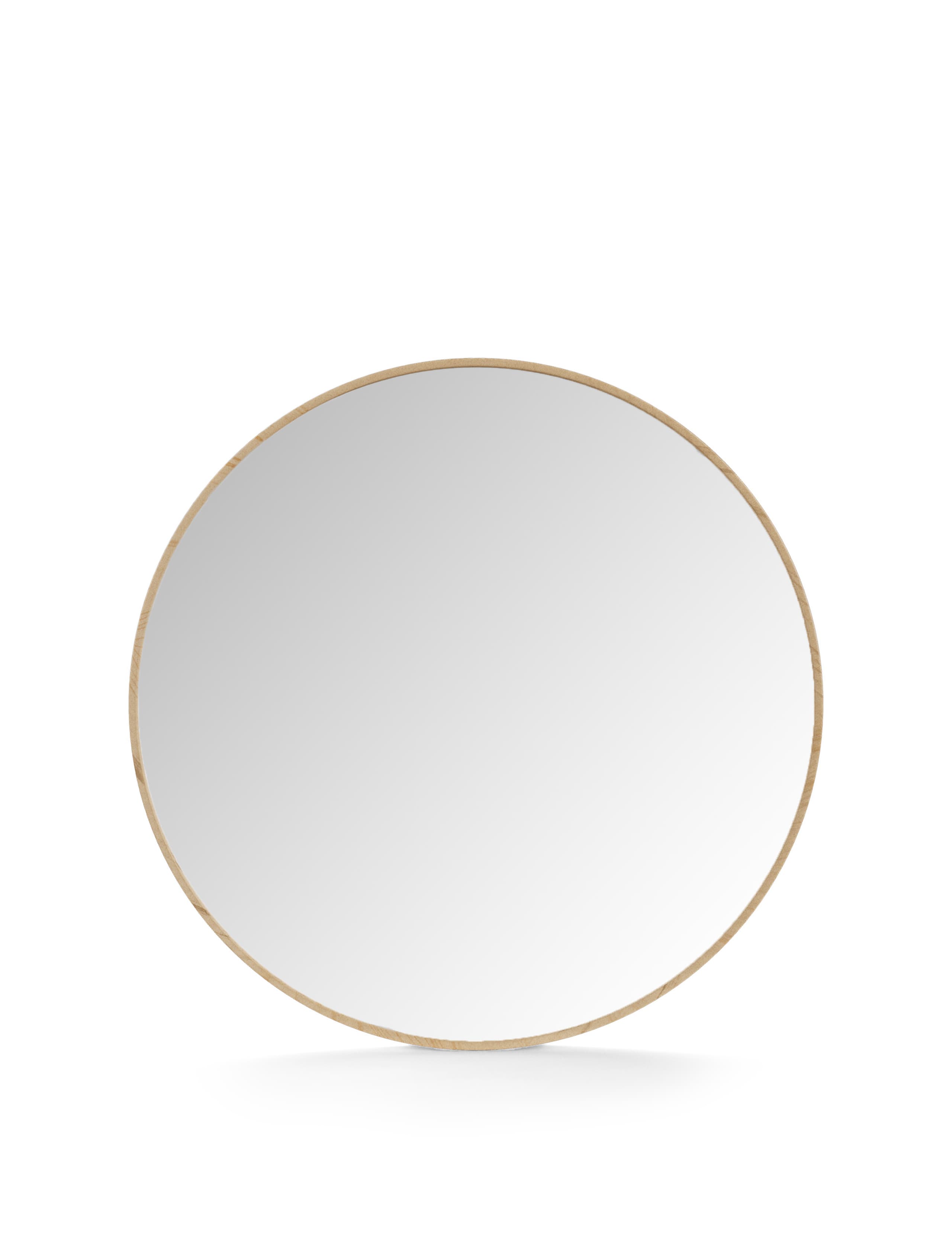 Large Round Pine Wall Mirror 2 of 4