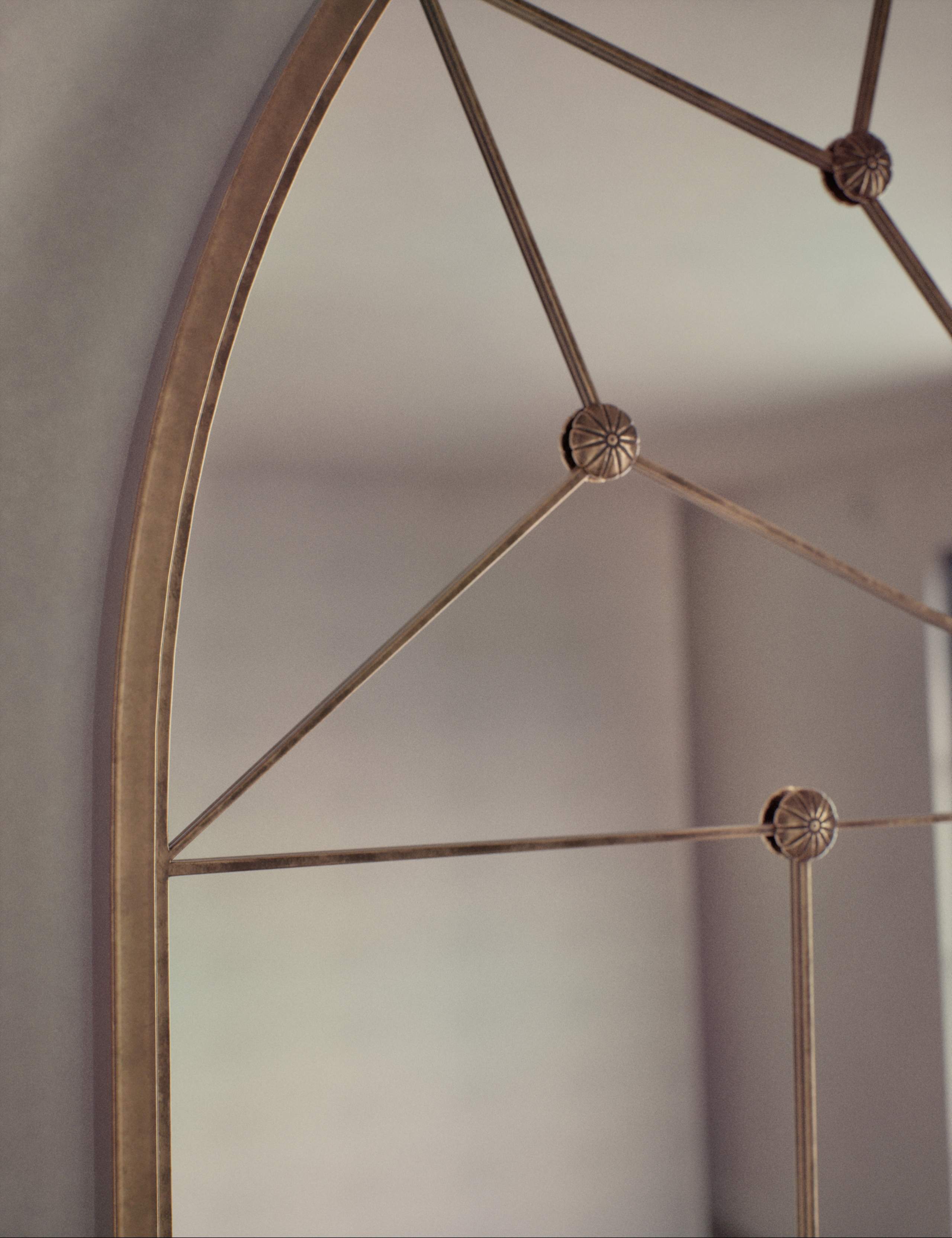 Metal Medium Arch Wall Mirror 3 of 4