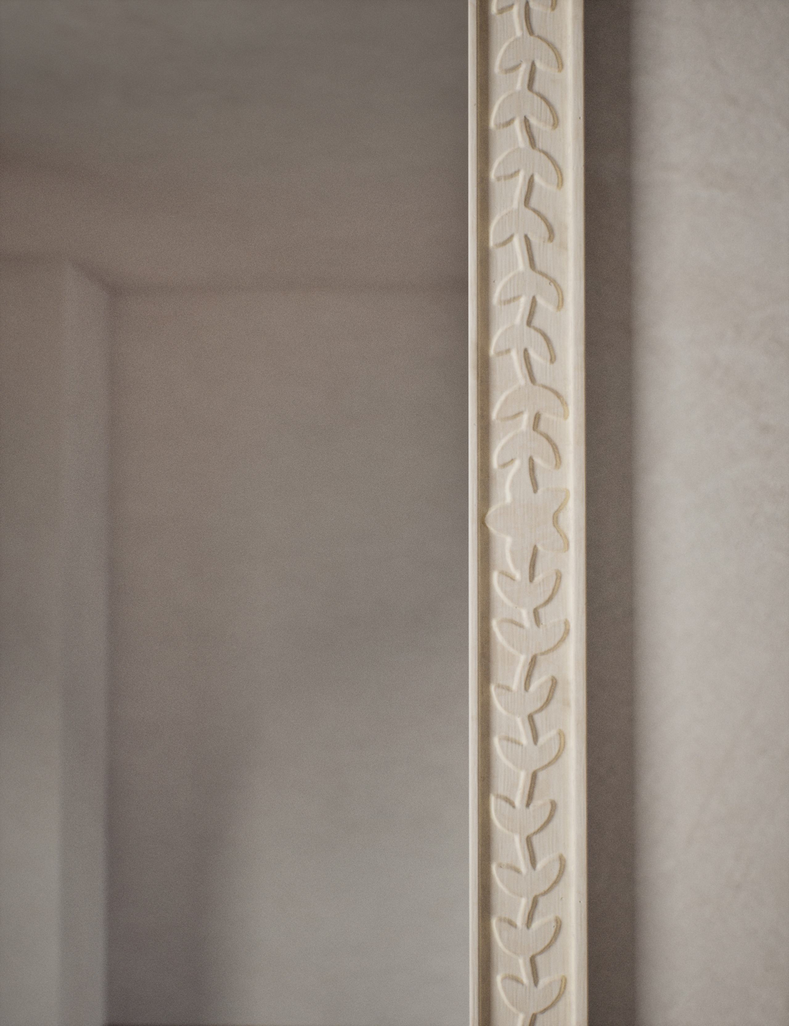 Carved Wooden Large Rectangular Wall Mirror 3 of 4