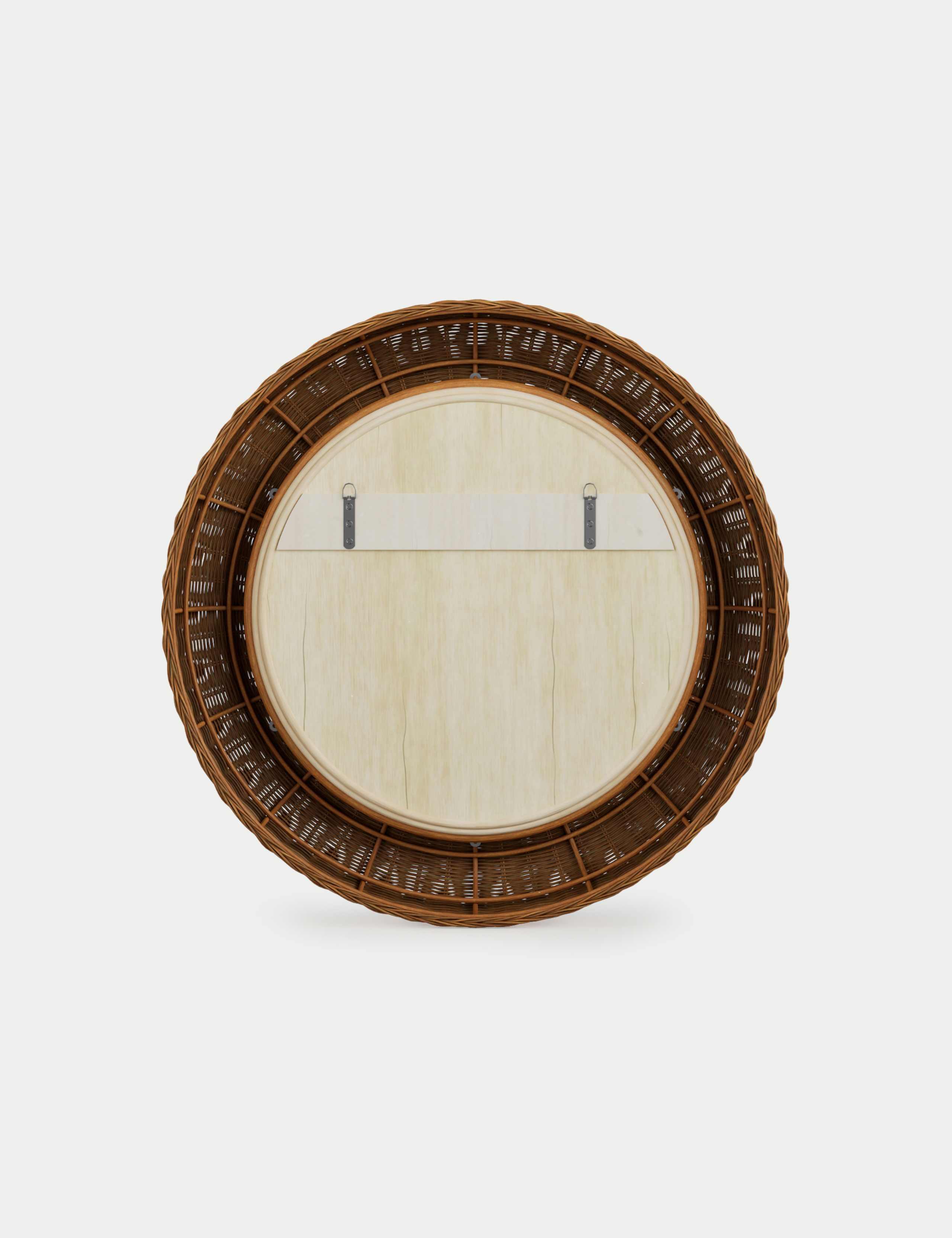 Rattan Large Round Wall Mirror 4 of 4