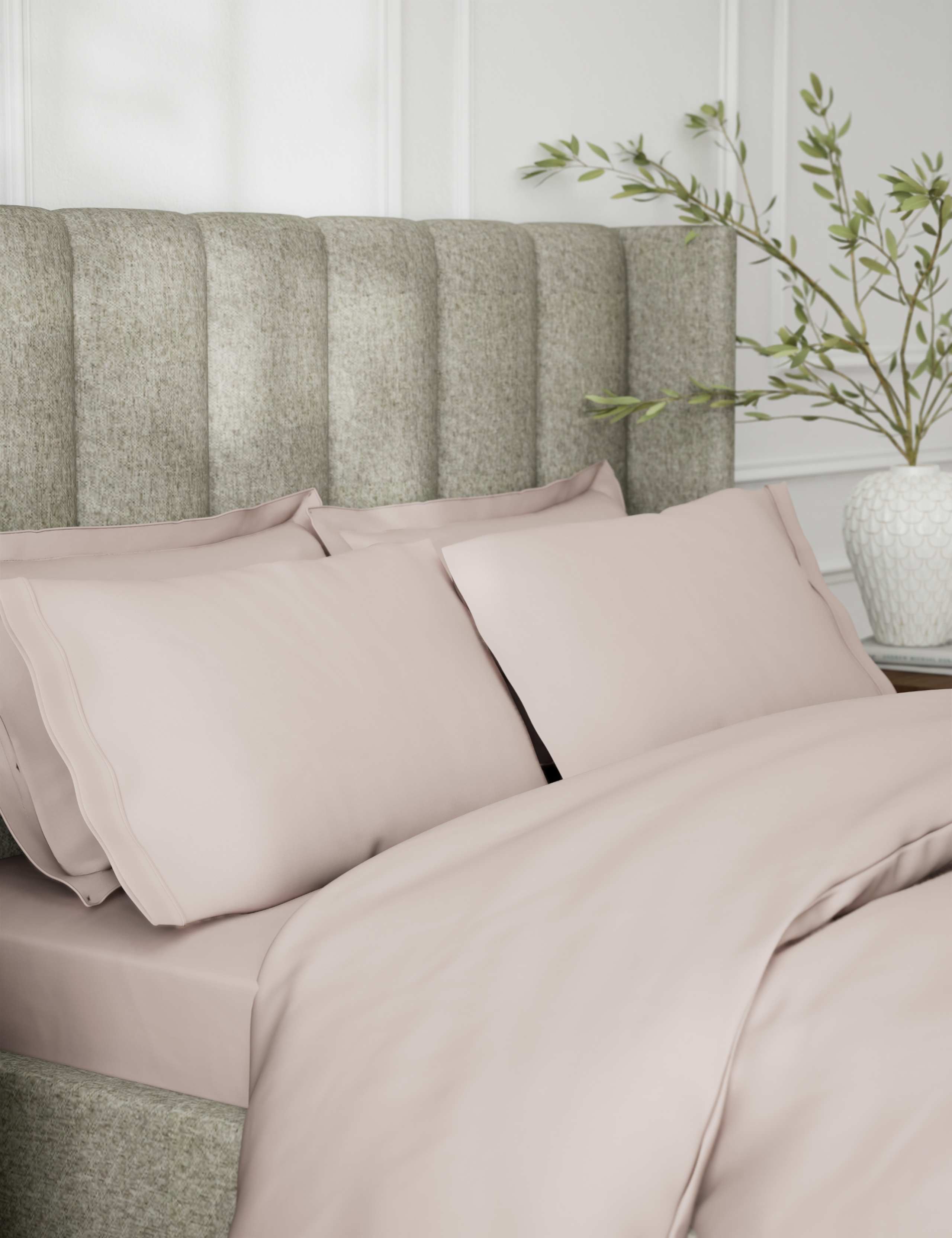 2 Pack Egyptian Cotton 230 Thread Count Crisp Pillowcases 1 of 3