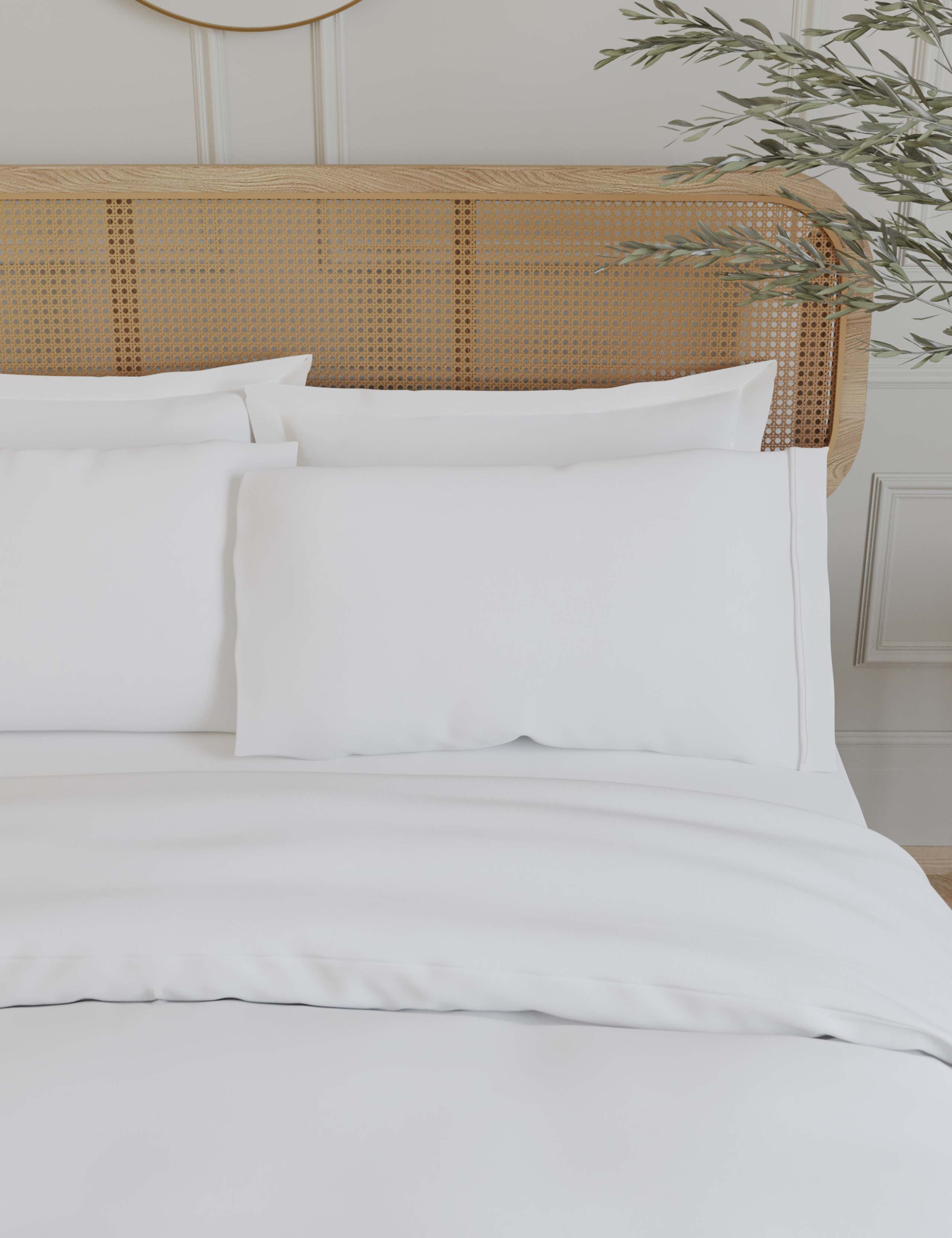 2 Pack Egyptian Cotton 230 Thread Count Crisp Pillowcases 1 of 5