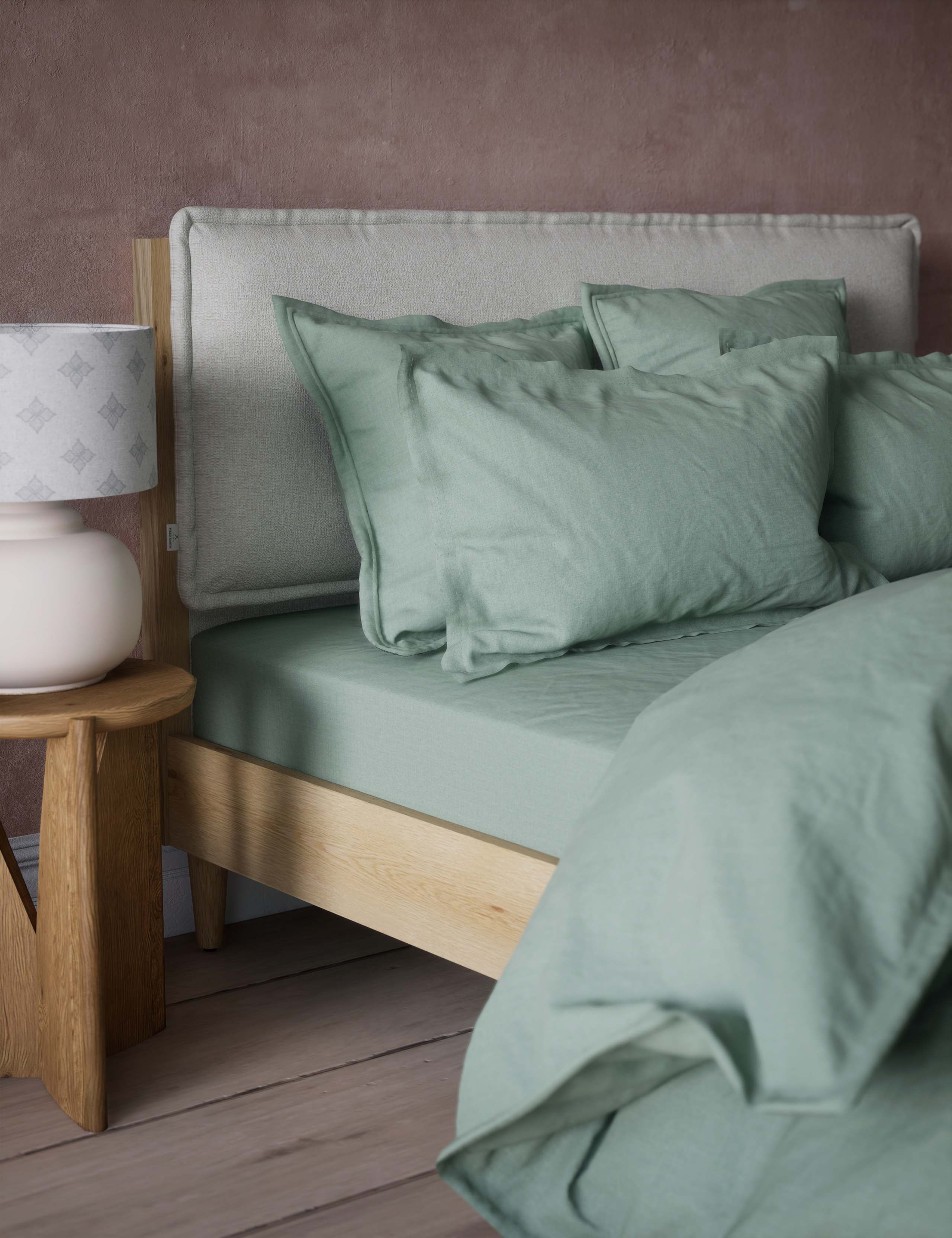 Washed Cotton Extra Deep Fitted Sheet 3 of 4