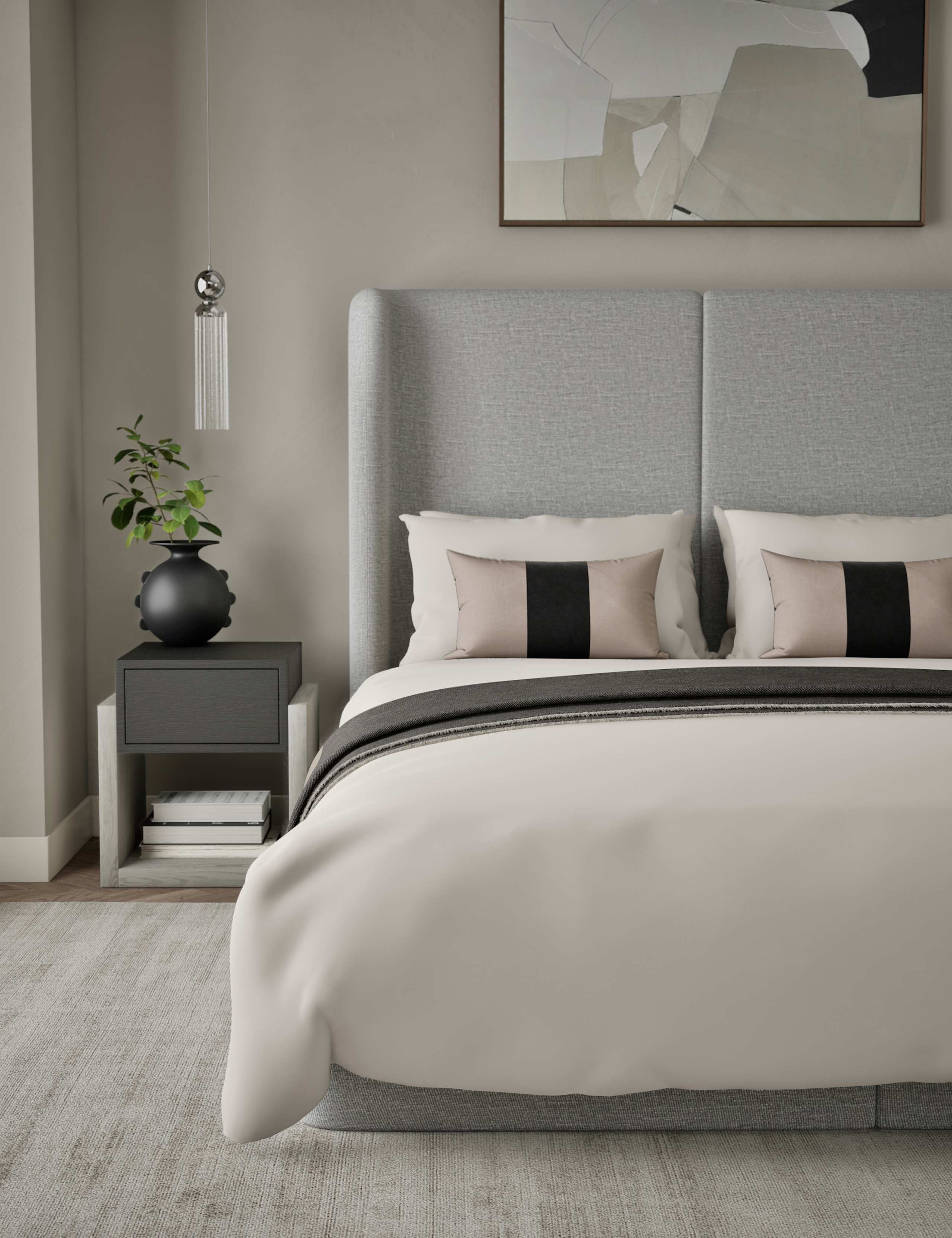 500 Thread Count Pure Cotton Sateen Bedding Set 3 of 3