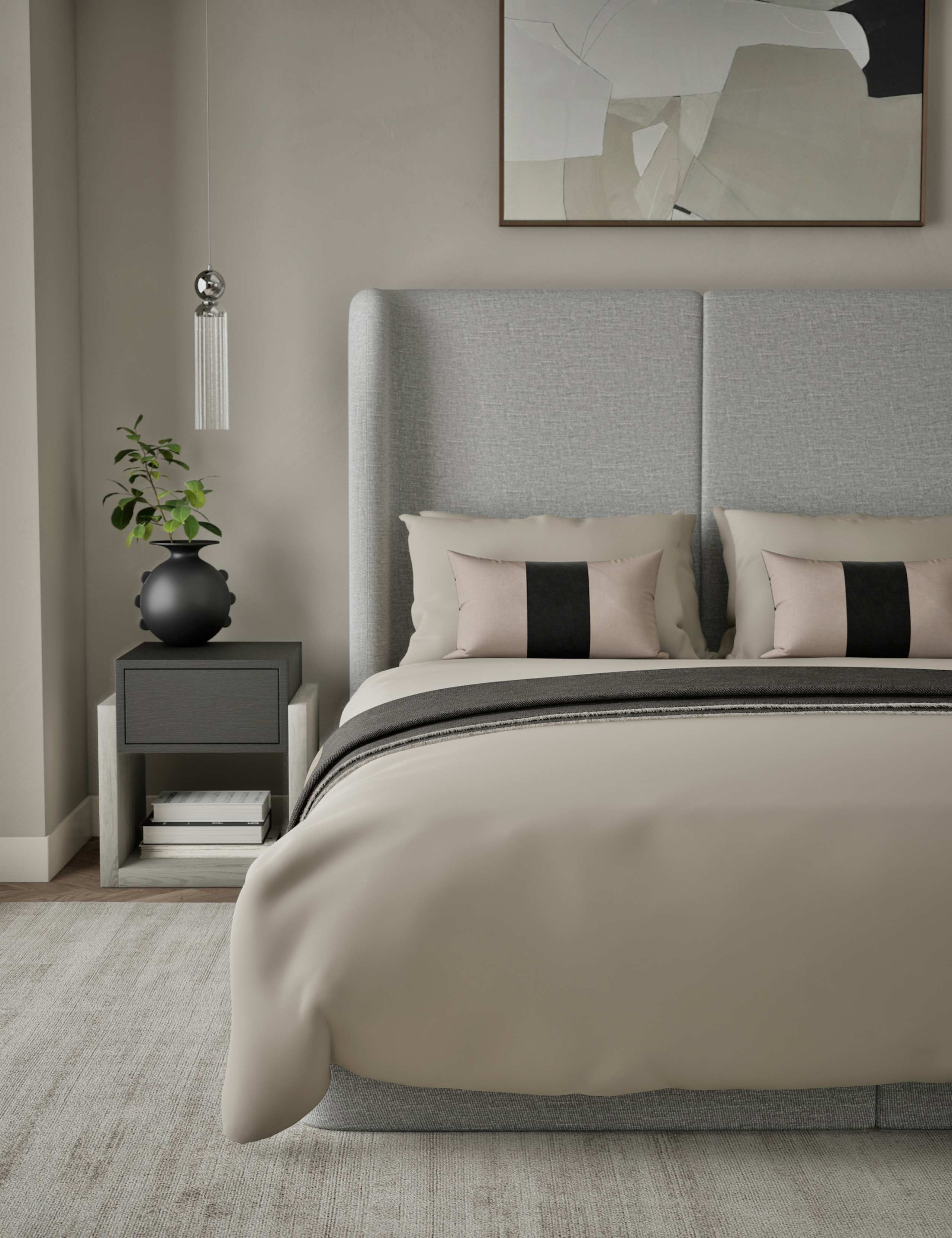 500 Thread Count Pure Cotton Sateen Bedding Set 3 of 3