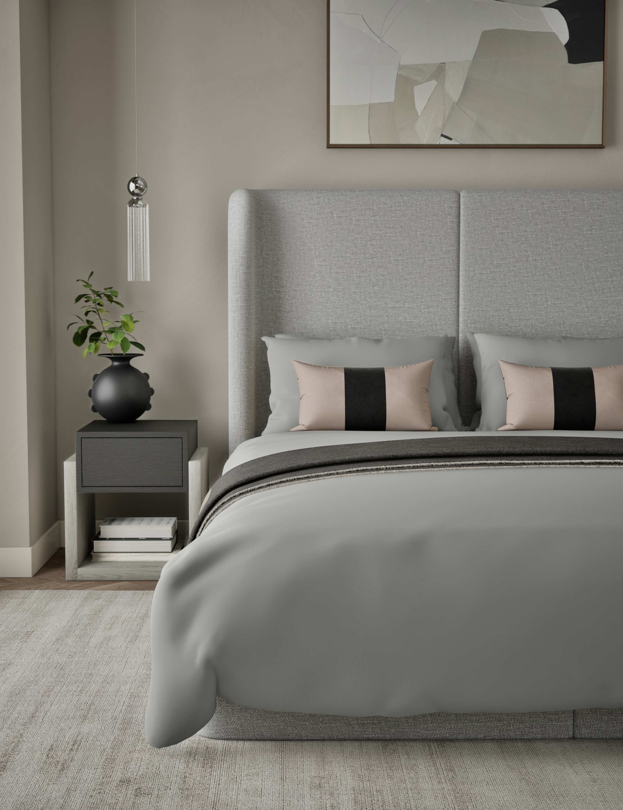 500 Thread Count Pure Cotton Sateen Bedding Set 3 of 3