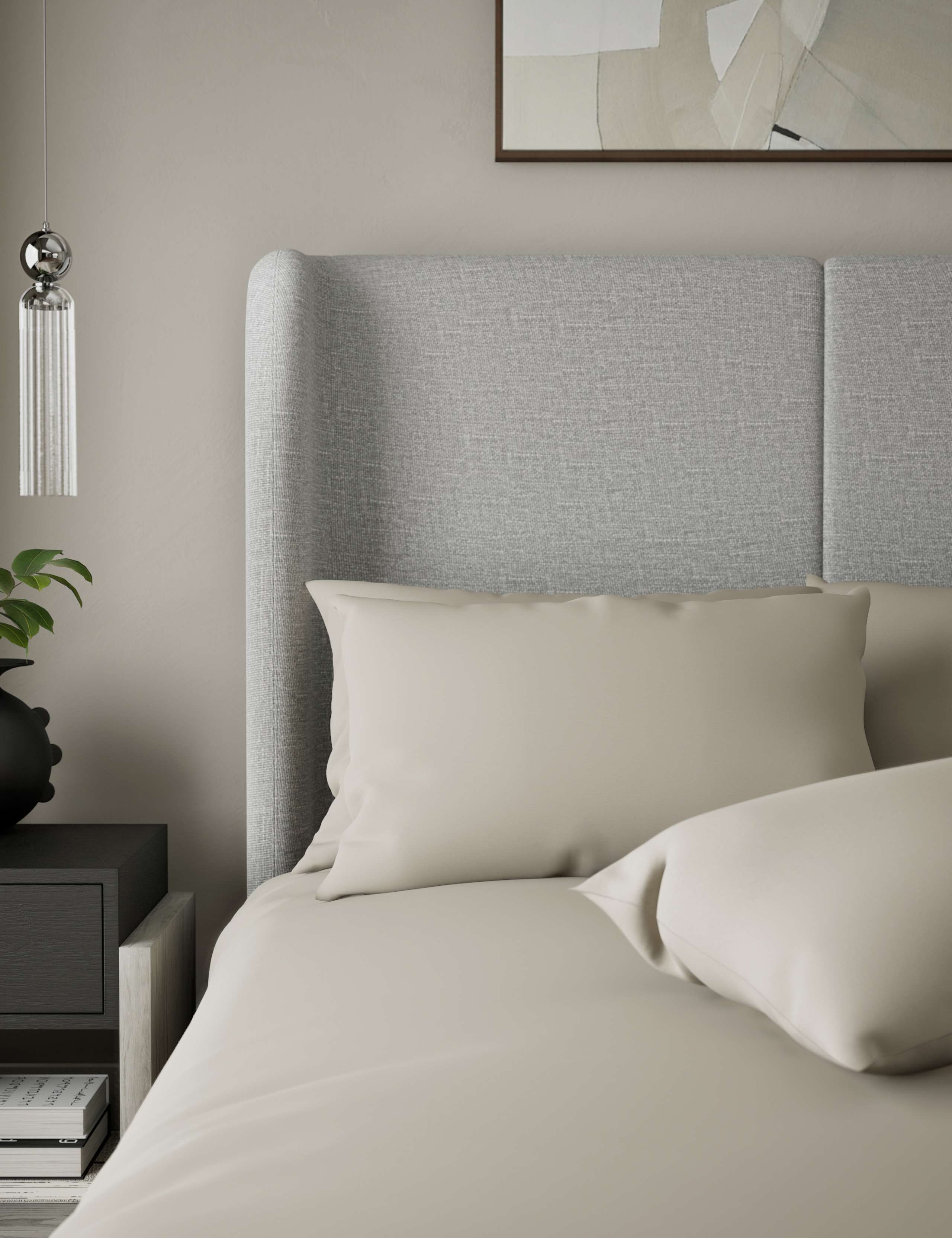 2 Pack 500 Thread Count Cotton Sateen Pillowcases 1 of 3