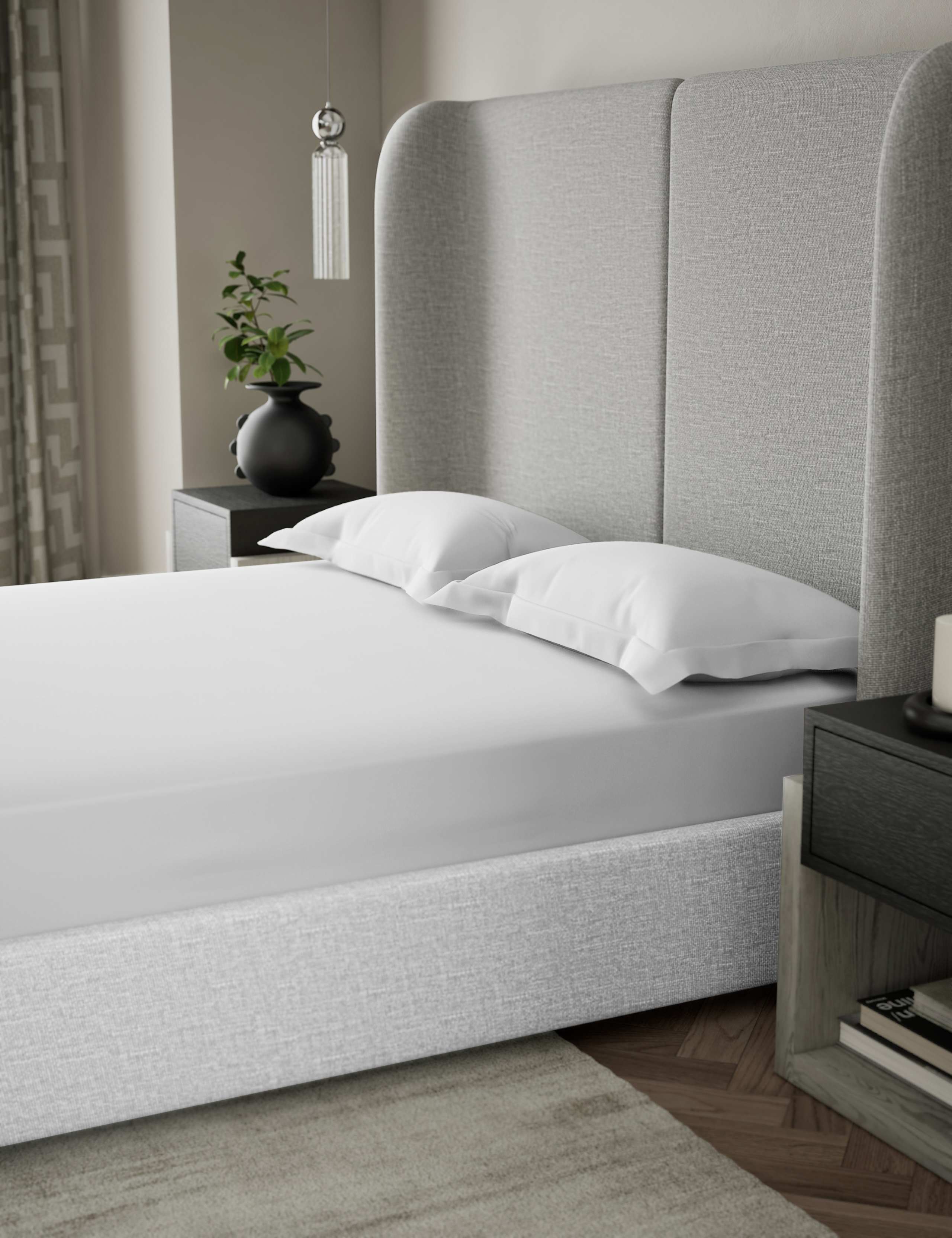 500TC Cotton Sateen 2pk Oxford Edge Pillowcase 4 of 4