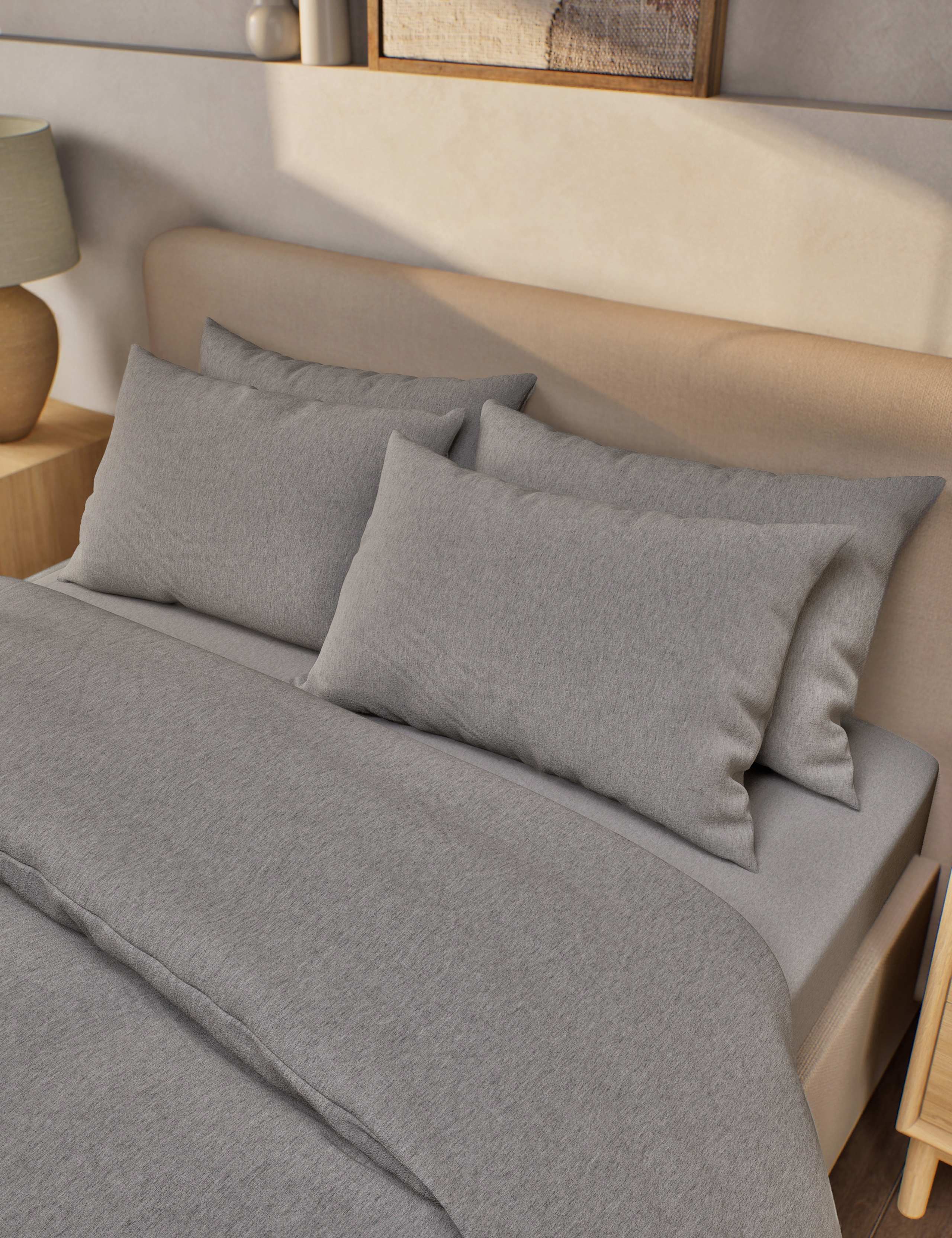 2pk Pure Brushed Cotton Pillowcases 1 of 3