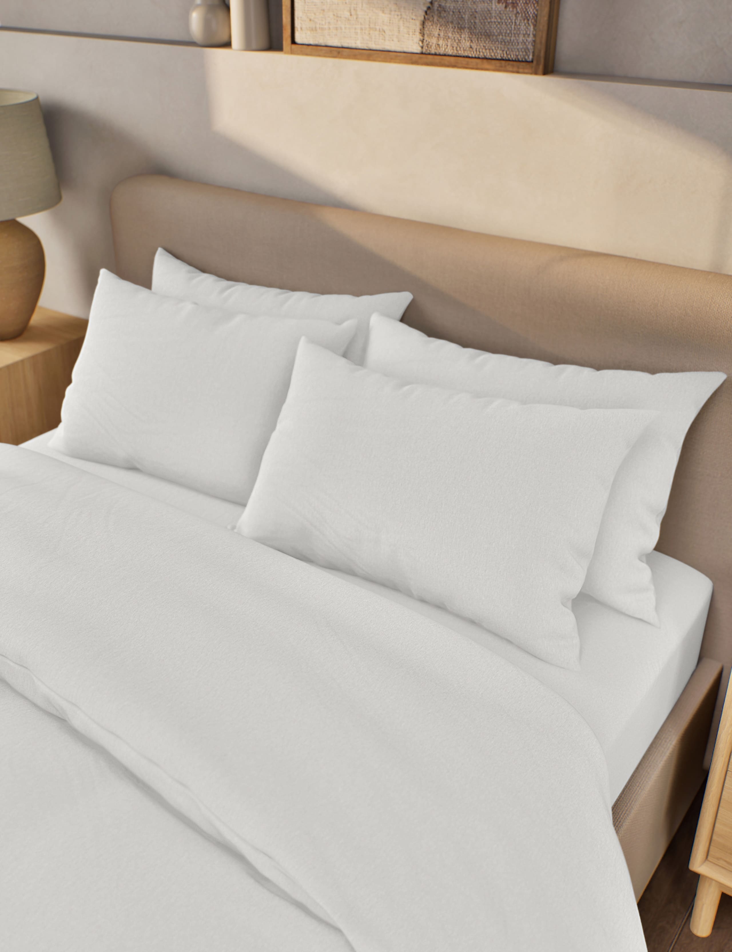 2pk Pure Brushed Cotton Pillowcases 1 of 3