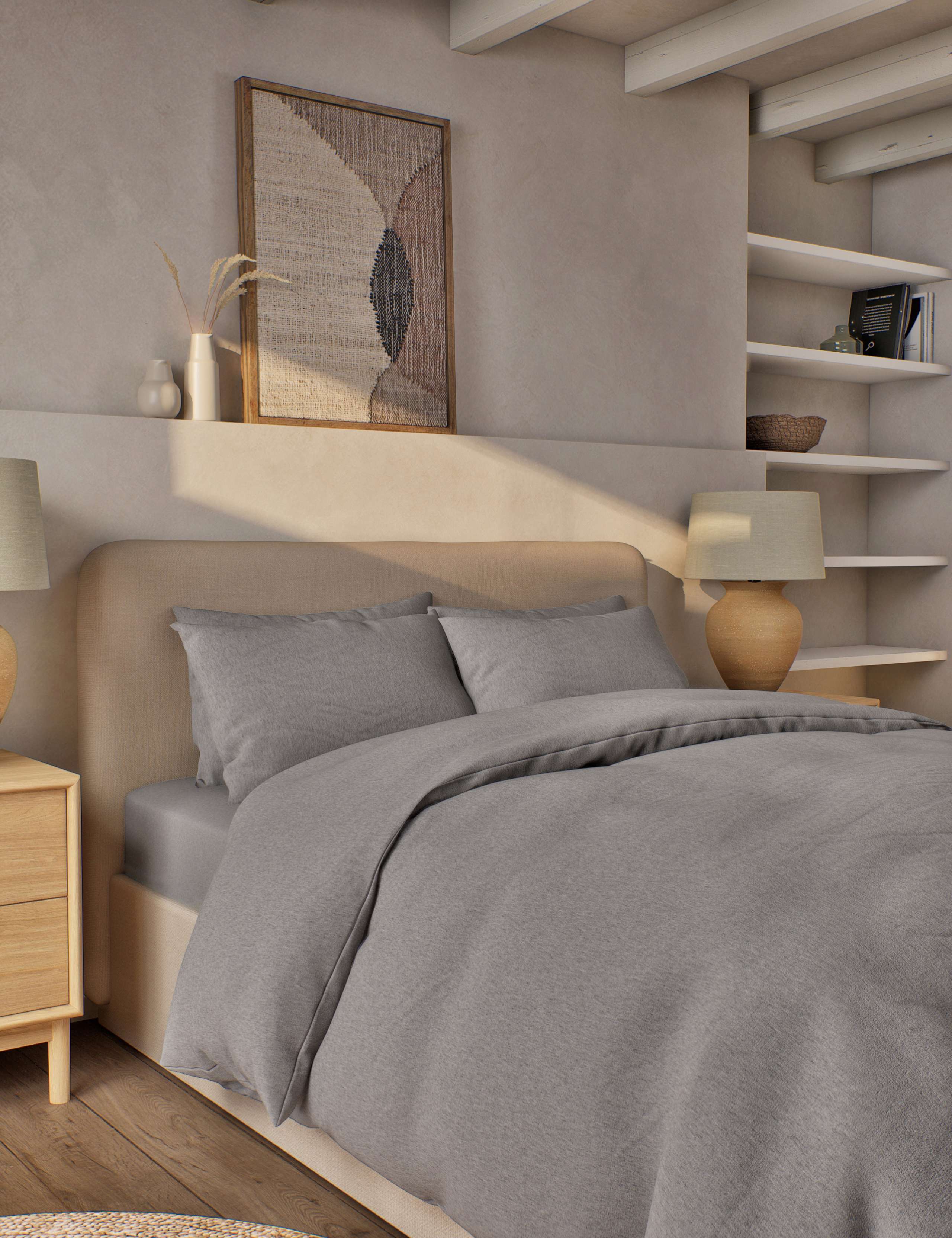 Pure Brushed Cotton Bedding Set 1 of 4