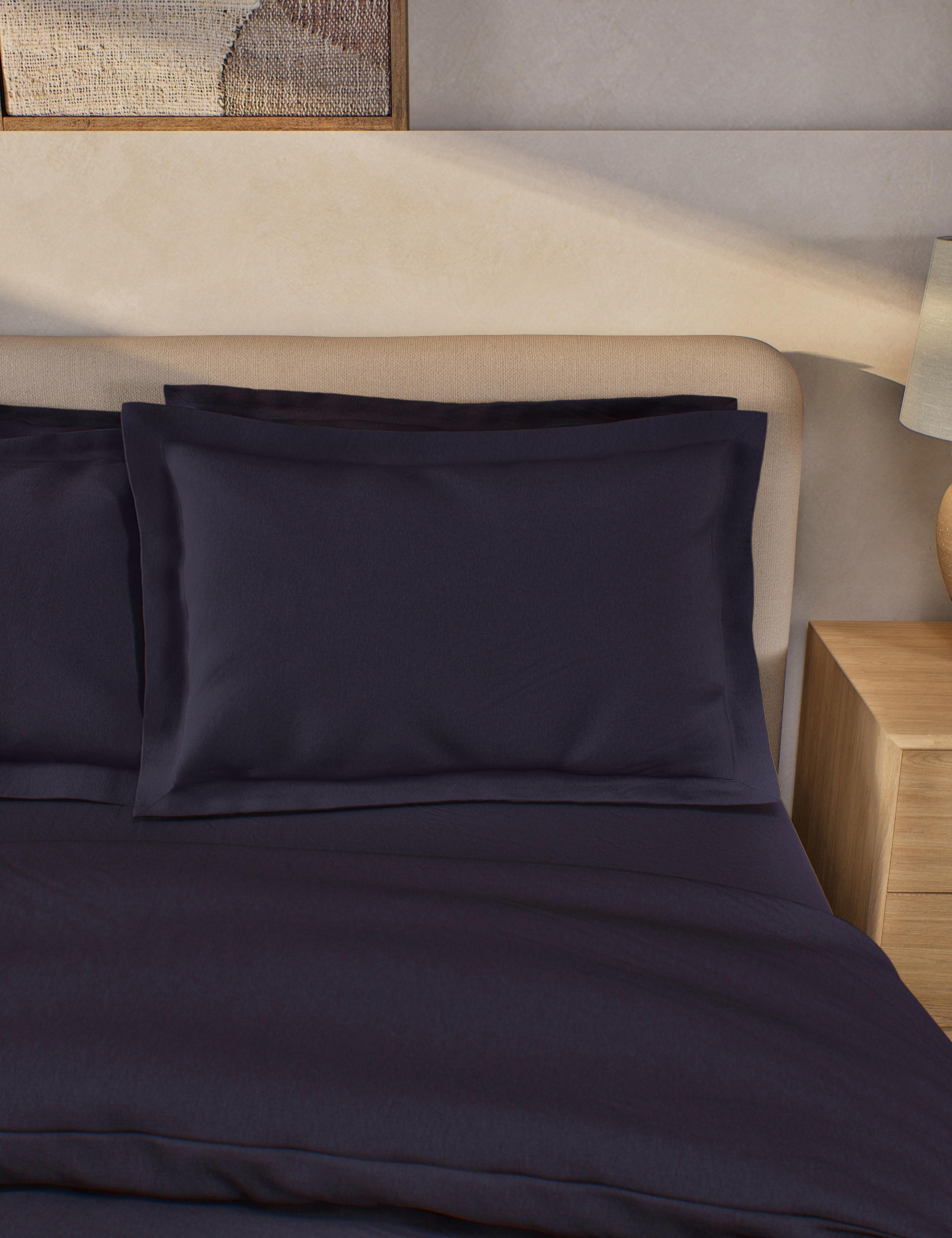 2pk Pure Brushed Cotton Oxford Pillowcases 3 of 3