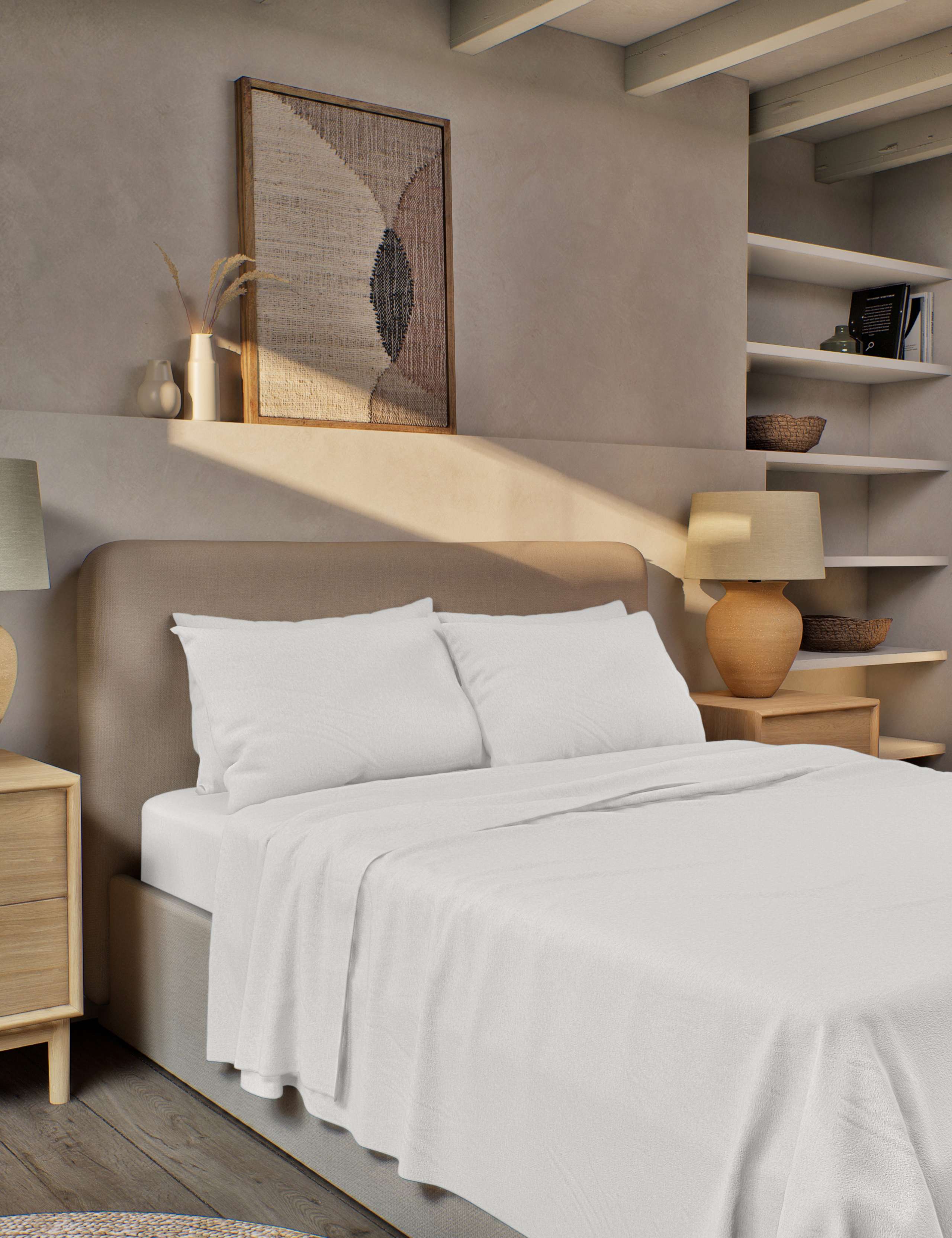 Pure Brushed Cotton Flat Sheet 3 of 3