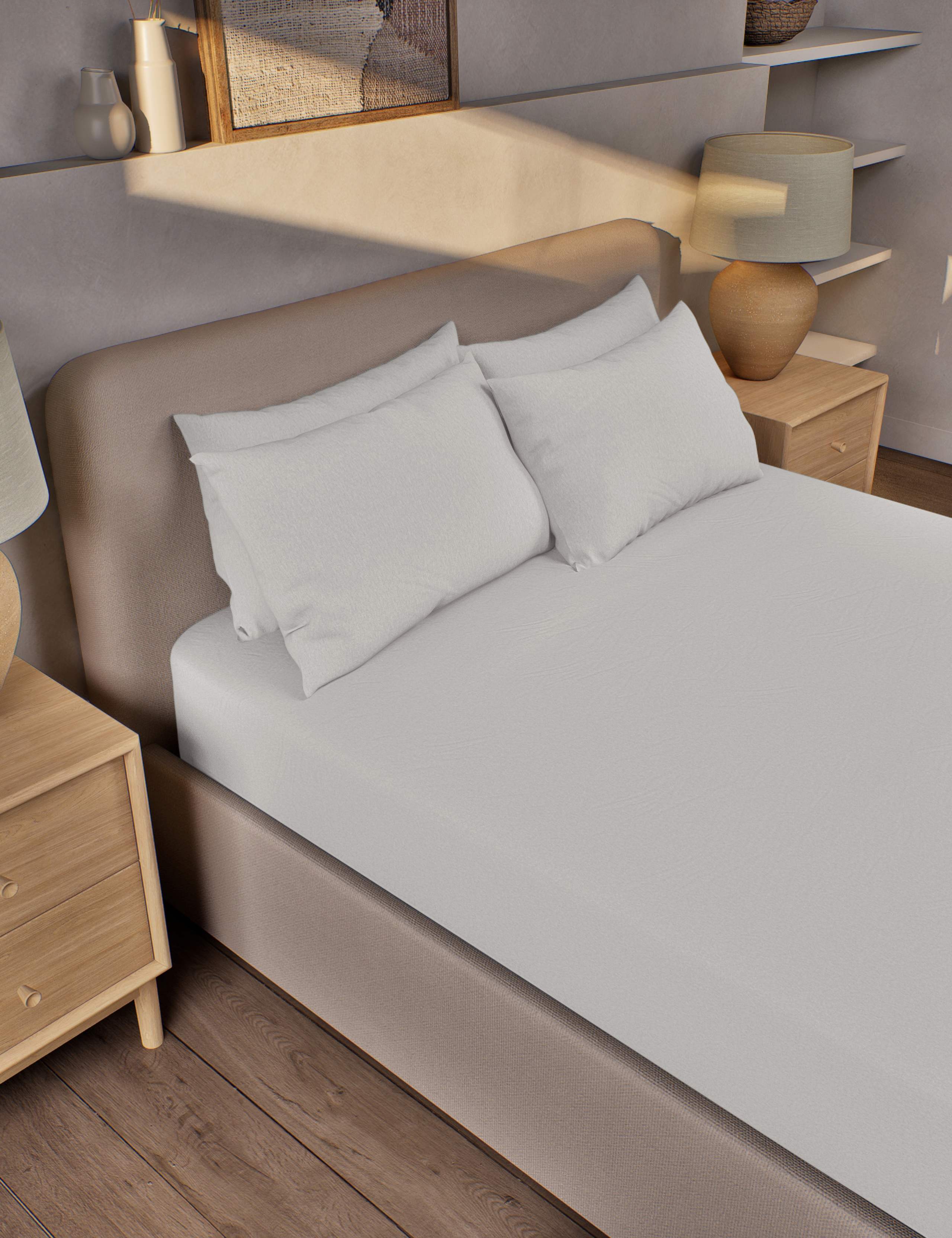 Pure Brushed Cotton Extra Deep Fitted Sheet 1 of 3