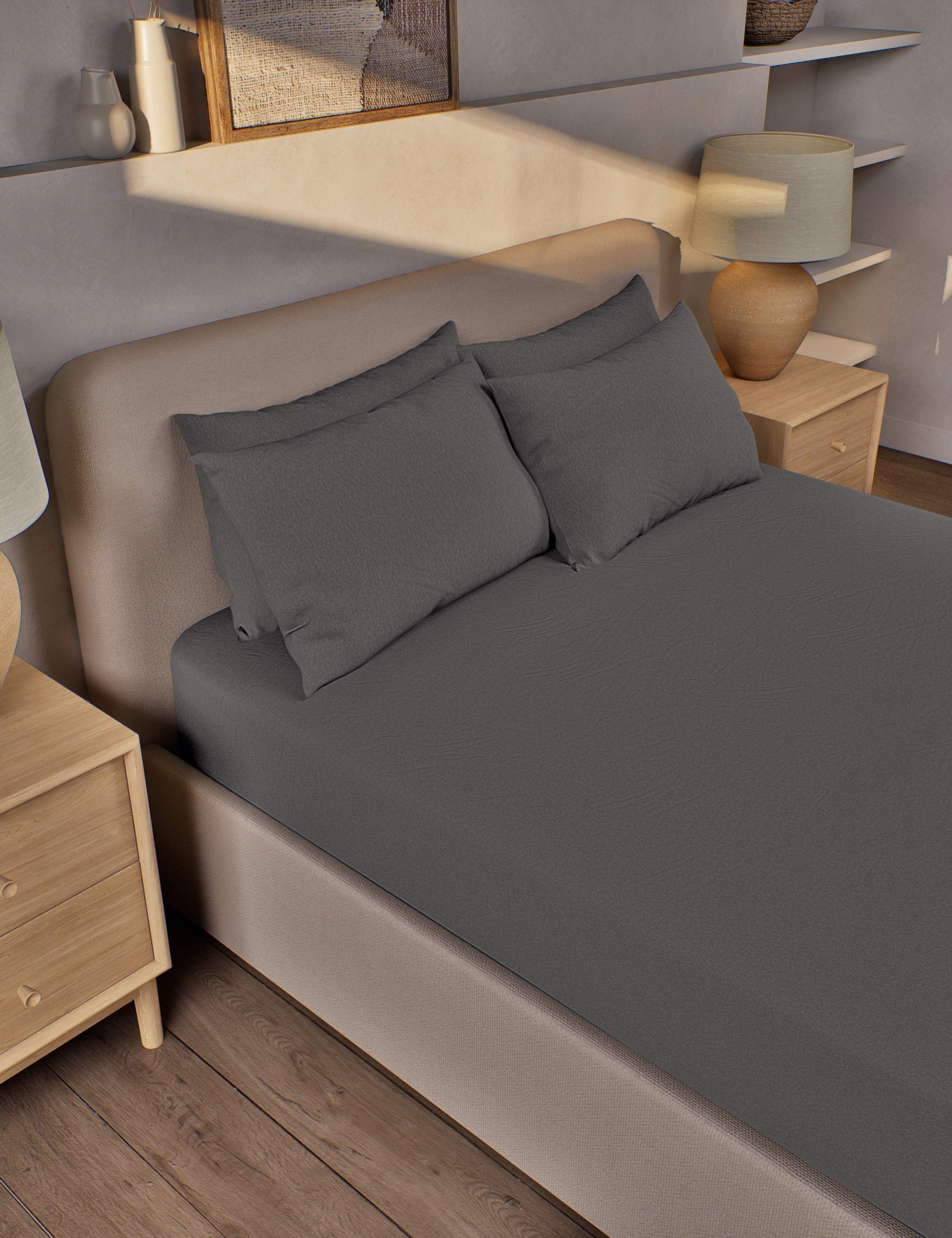 Pure Brushed Cotton Extra Deep Fitted Sheet 1 of 3