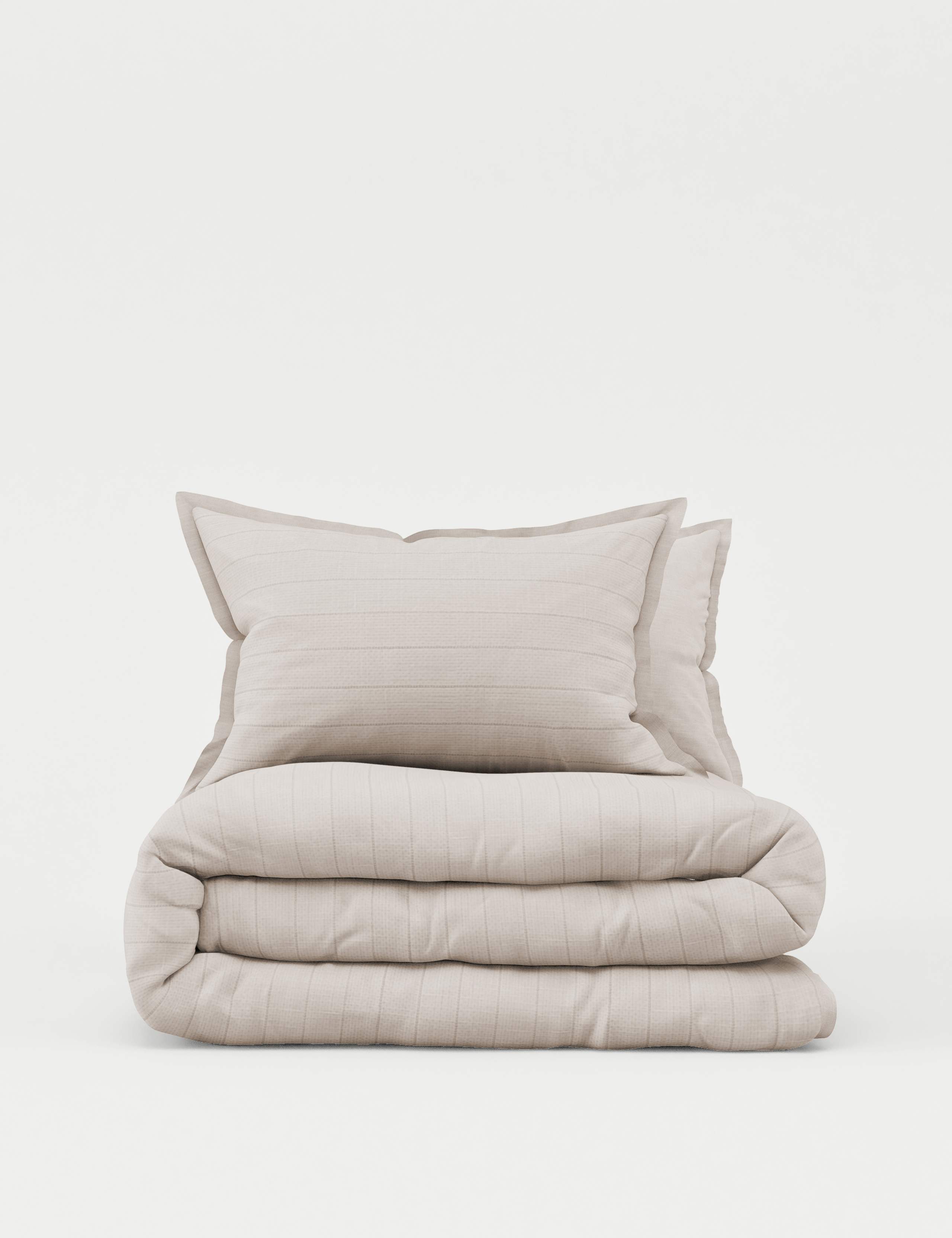 Cotton Rich Ribbed Striped Bedding Set 2 of 4