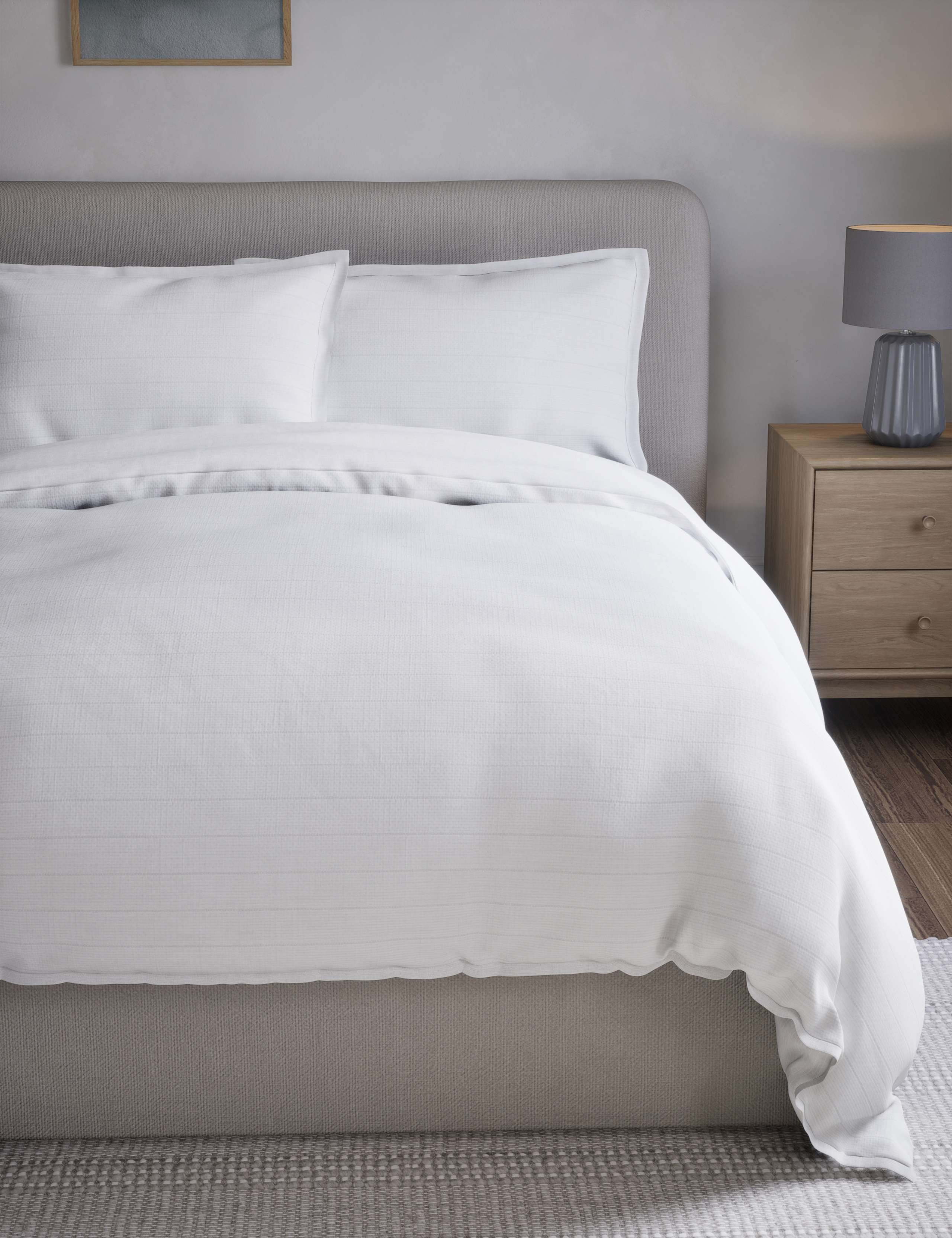 Cotton Rich Ribbed Striped Bedding Set 1 of 5
