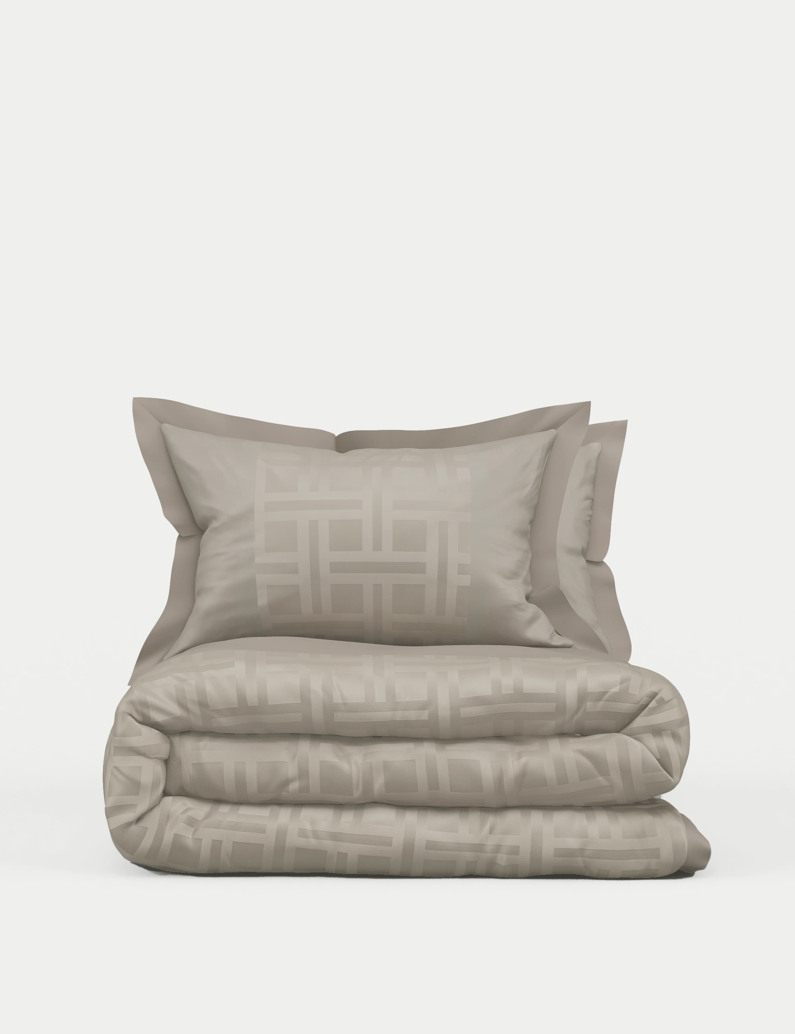 Geometric Sateen Jacquard Bedding Set 2 of 4