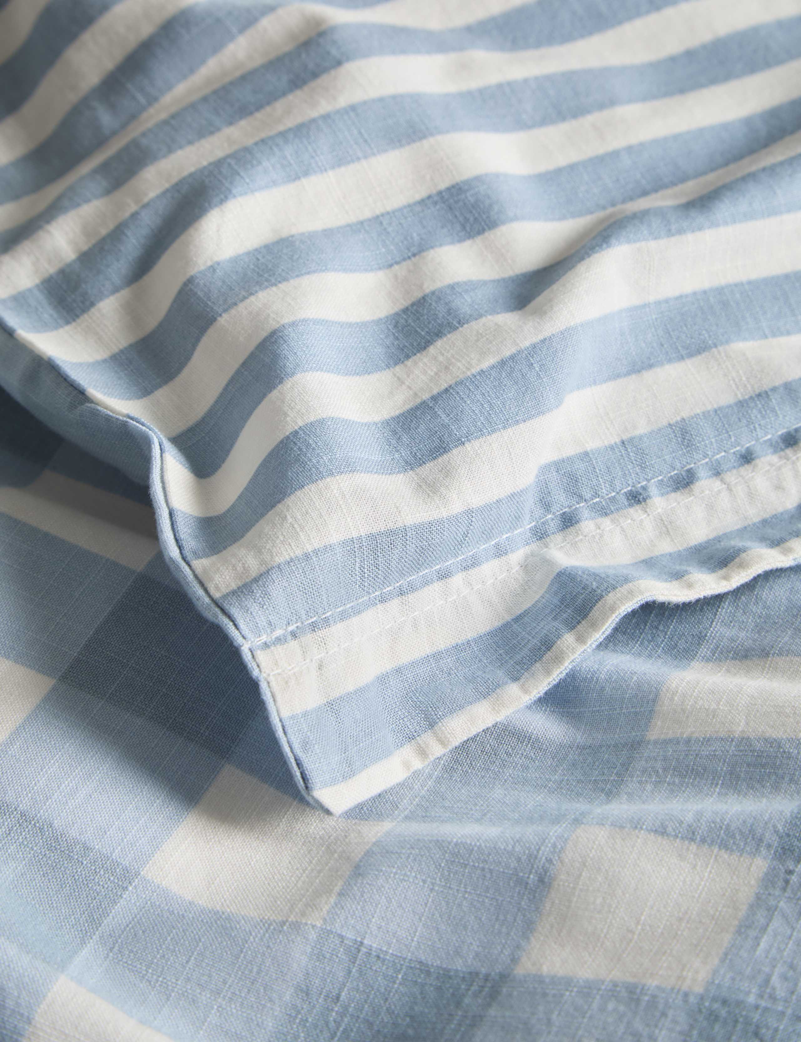 Pure Cotton Gingham Bedding Set 6 of 7
