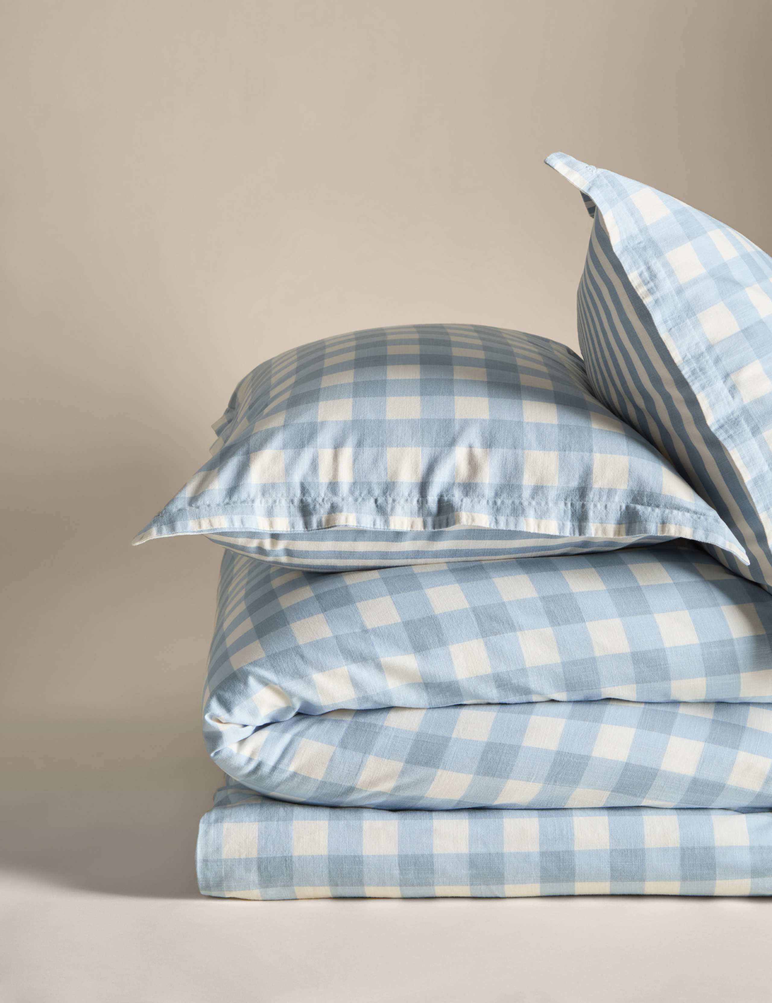 Pure Cotton Gingham Bedding Set 2 of 7