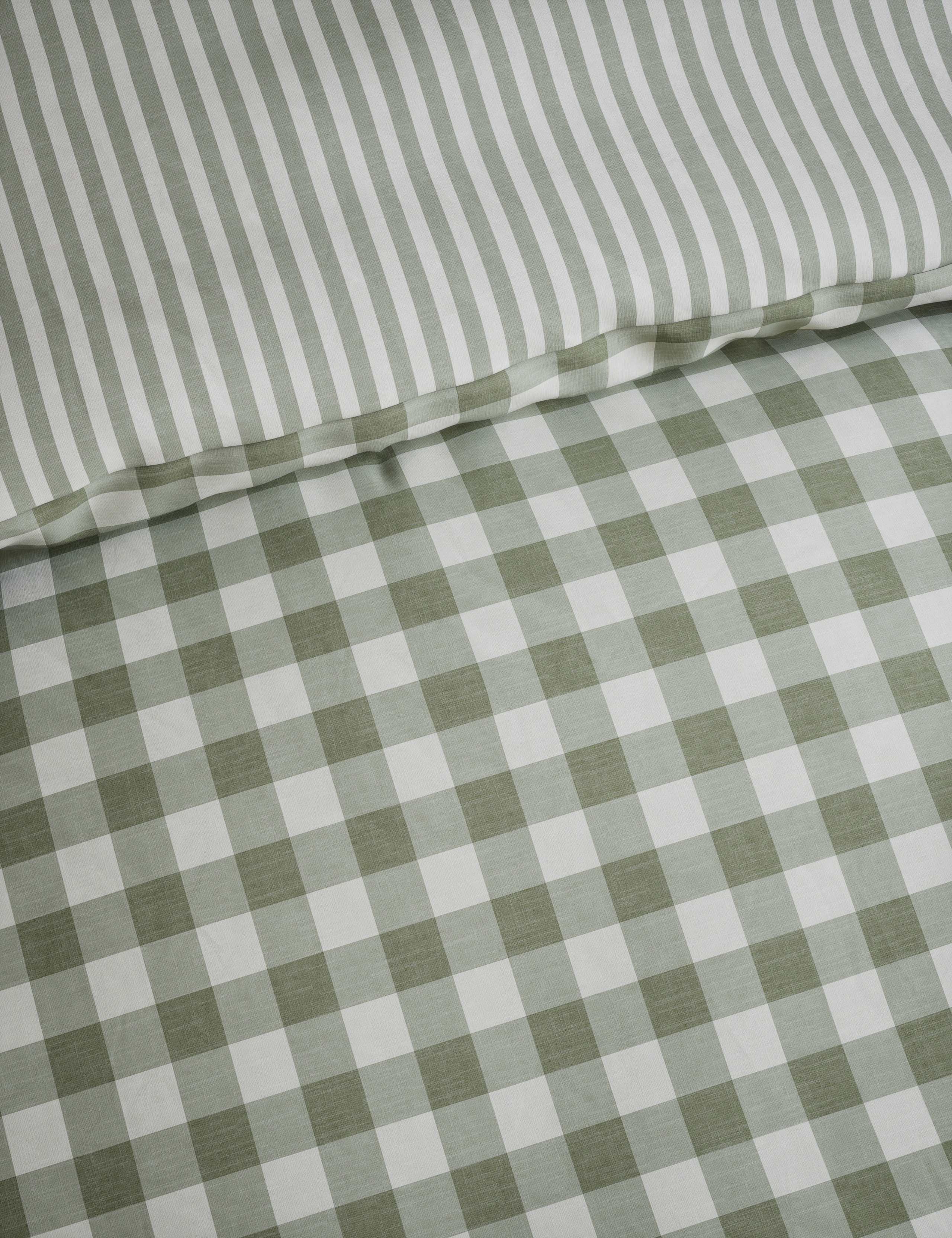 Pure Cotton Gingham Bedding Set 4 of 5