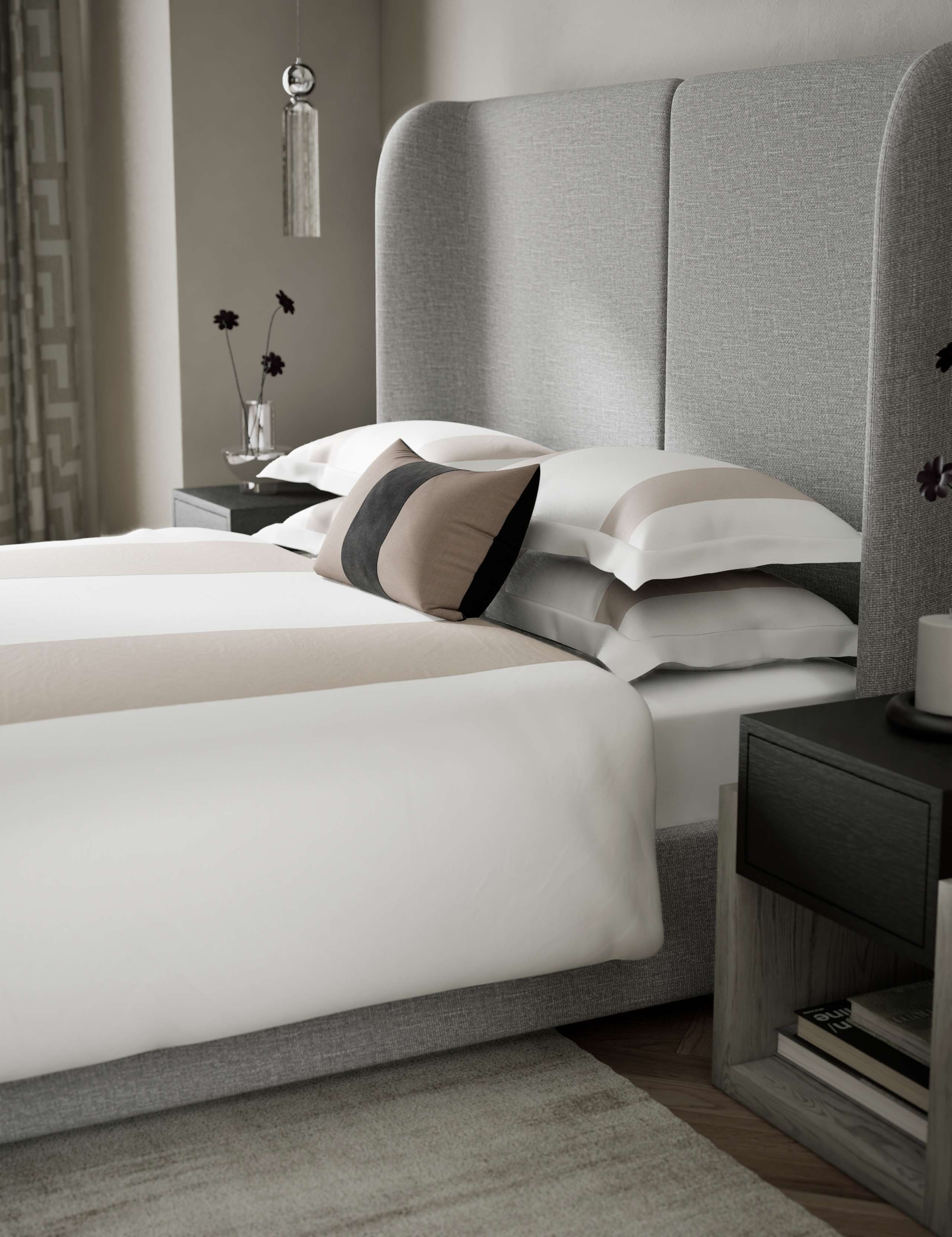 Sateen Panel Bedding Set 3 of 4