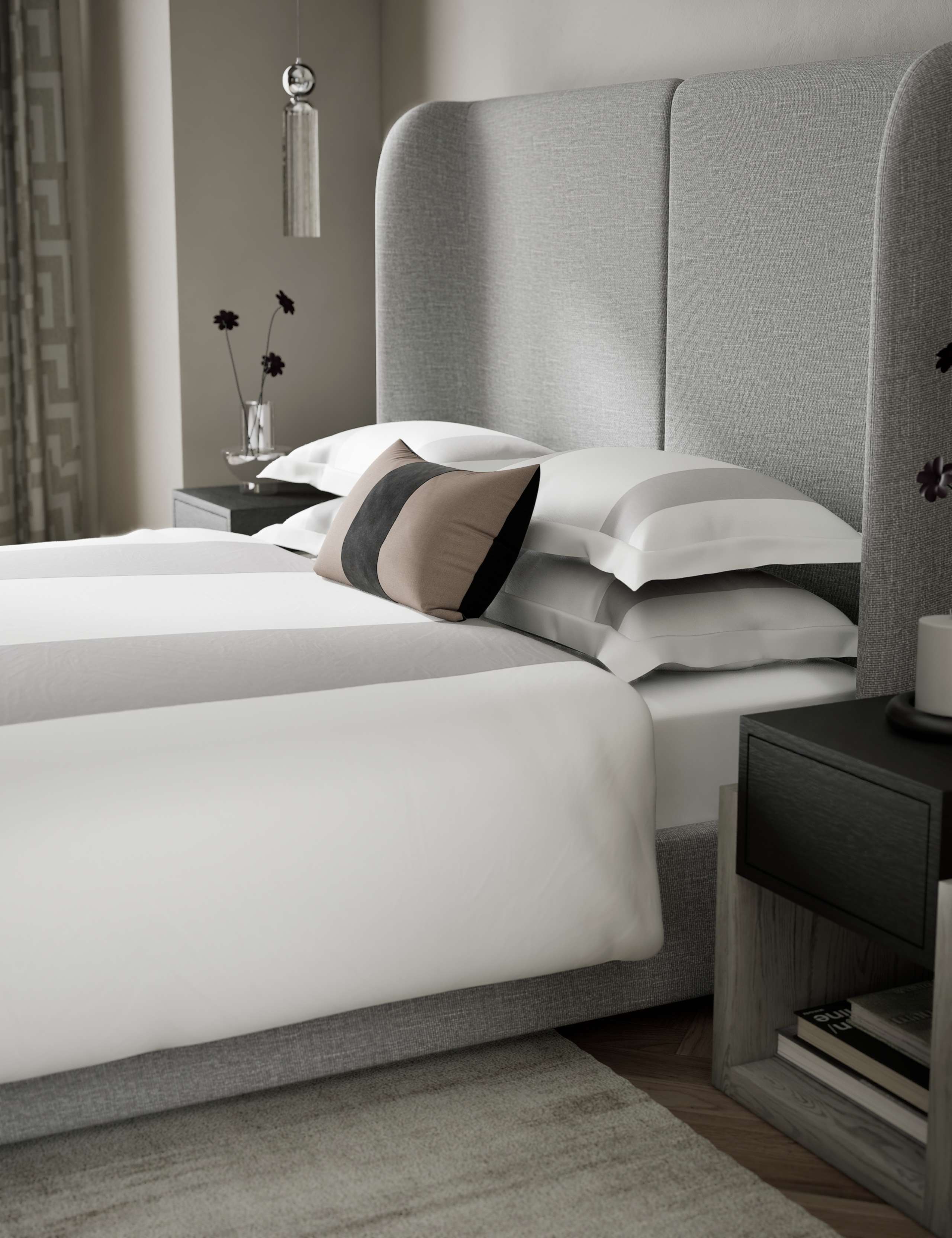 Sateen Panel Bedding Set 3 of 5