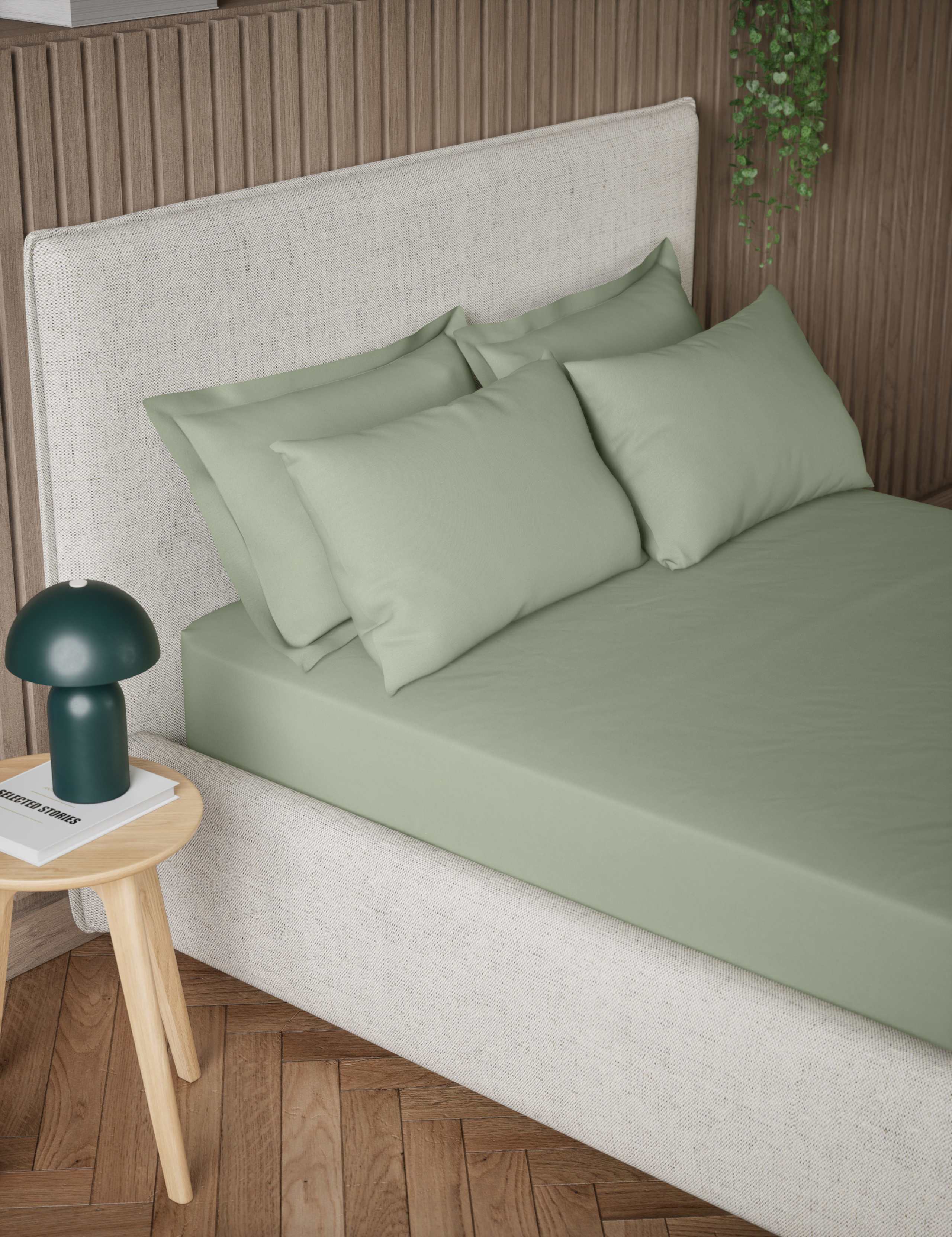 Pure Cotton 300 Thread Count Extra Deep Fitted Sheet 1 of 4