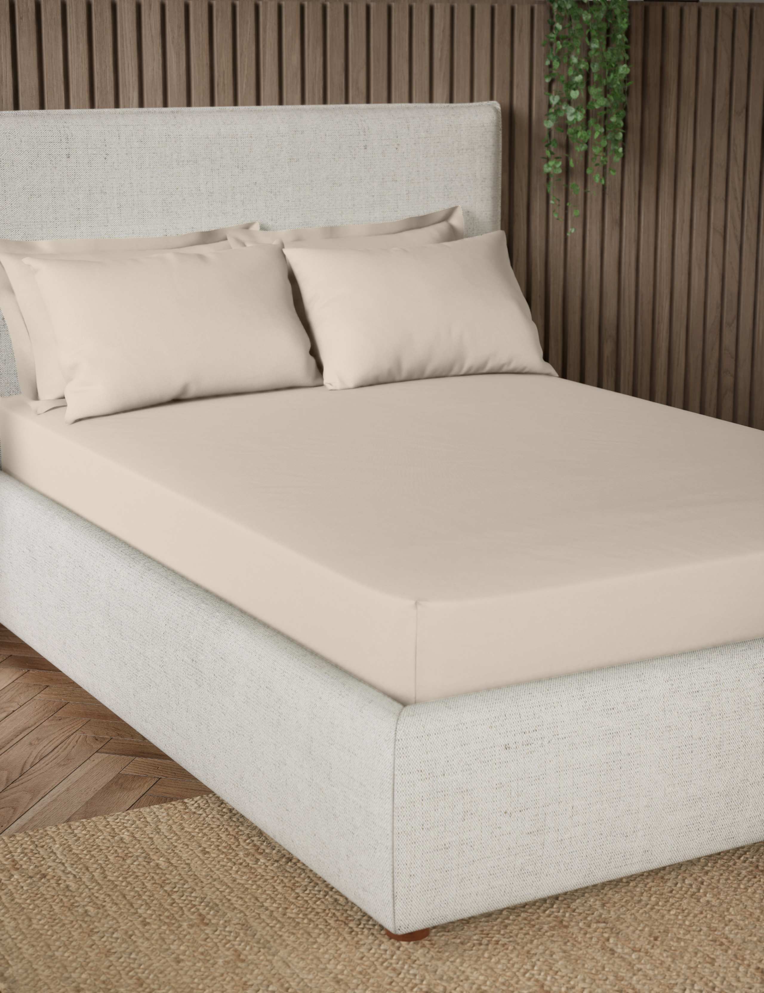 Pure Cotton 300 Thread Count Deep Fitted Sheet 2 of 2