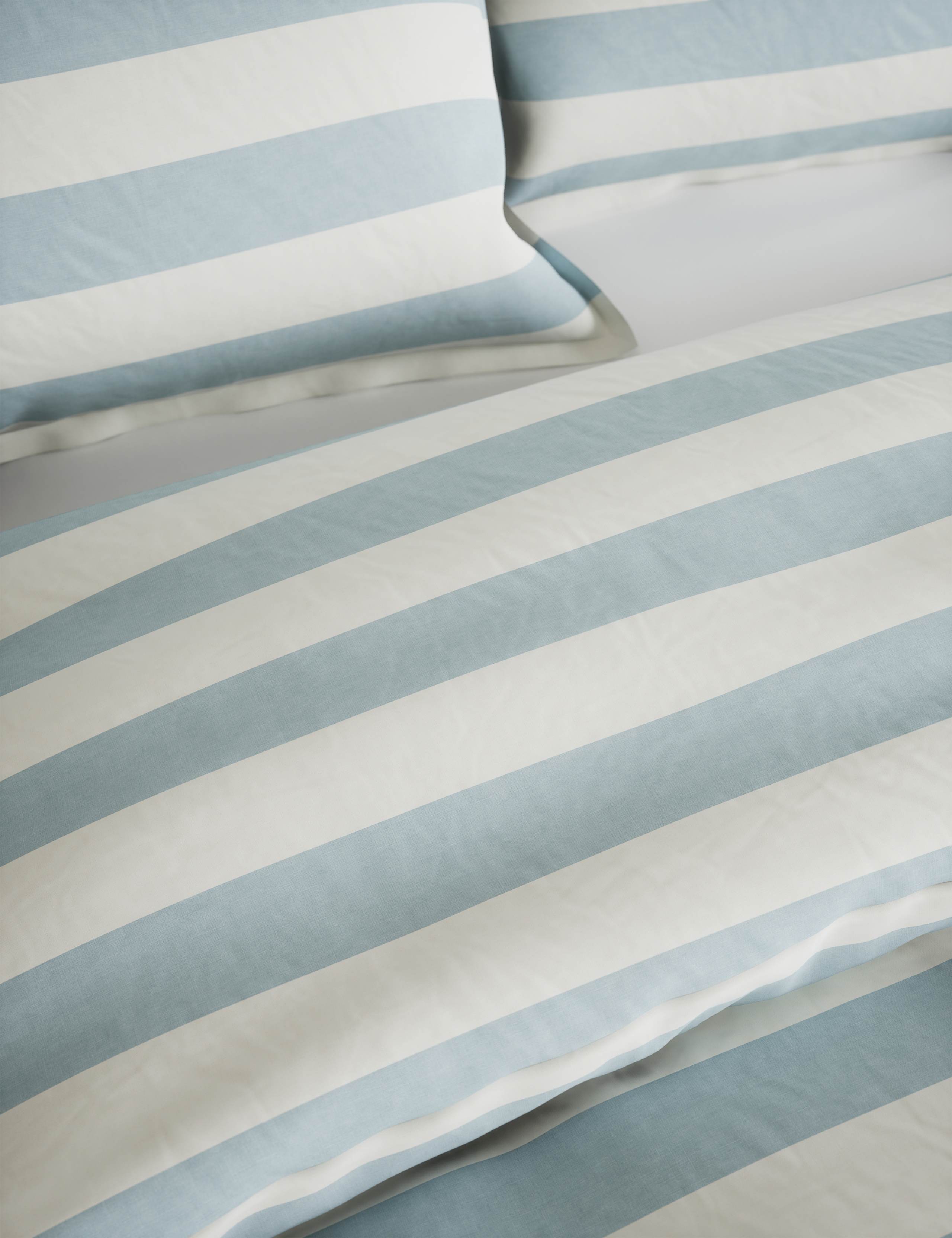 Linen Blend Striped Bedding Set 5 of 5