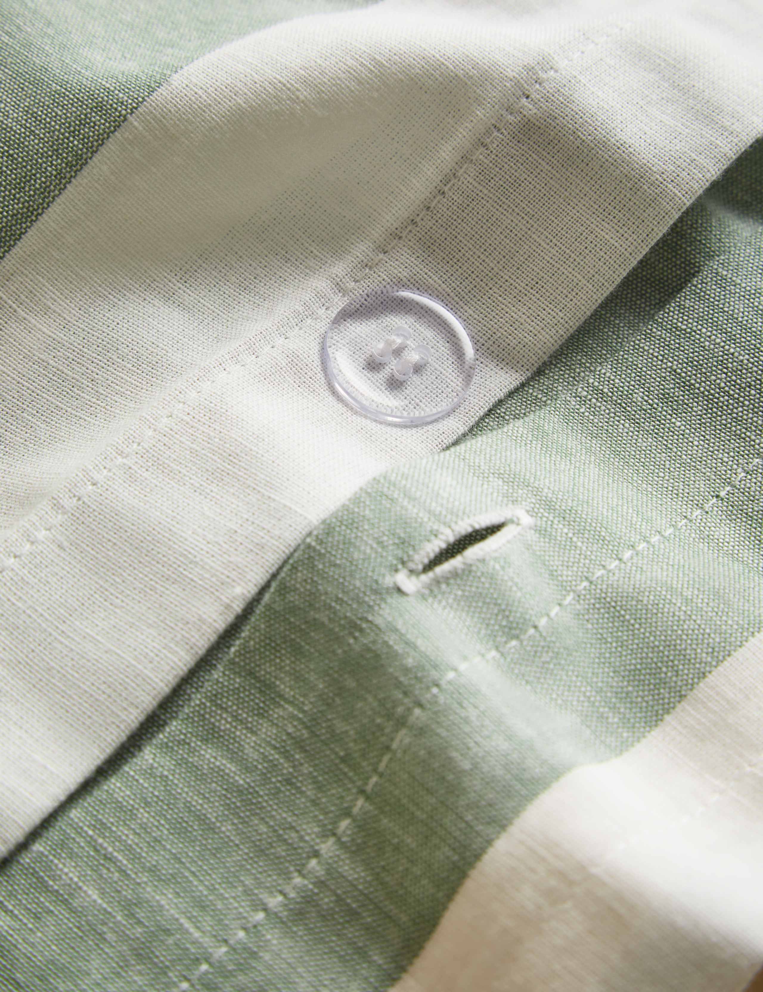 Linen Blend Striped Bedding Set 6 of 6