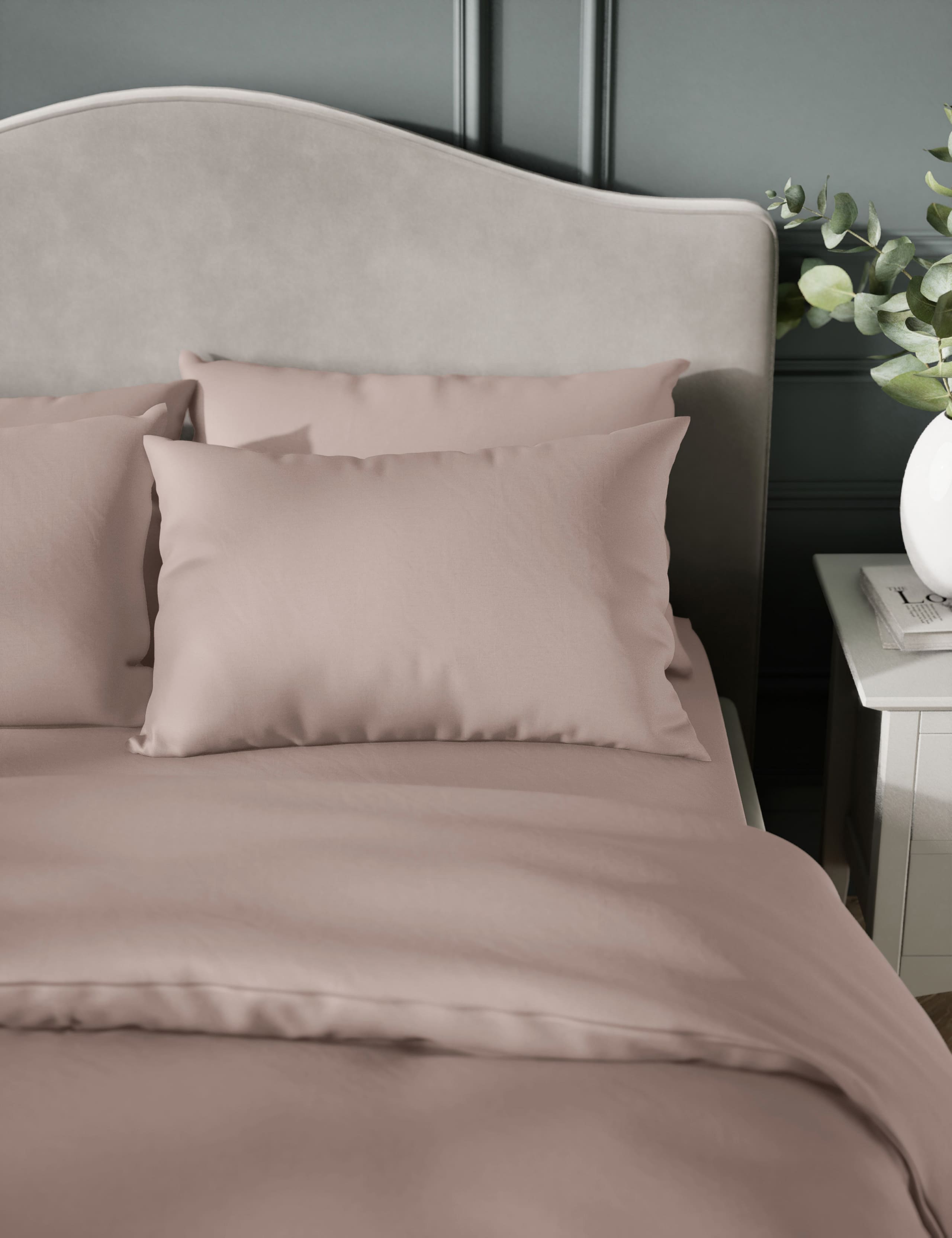 2pk Egyptian Cotton Sateen 400 Thread Count Pillowcases 1 of 4