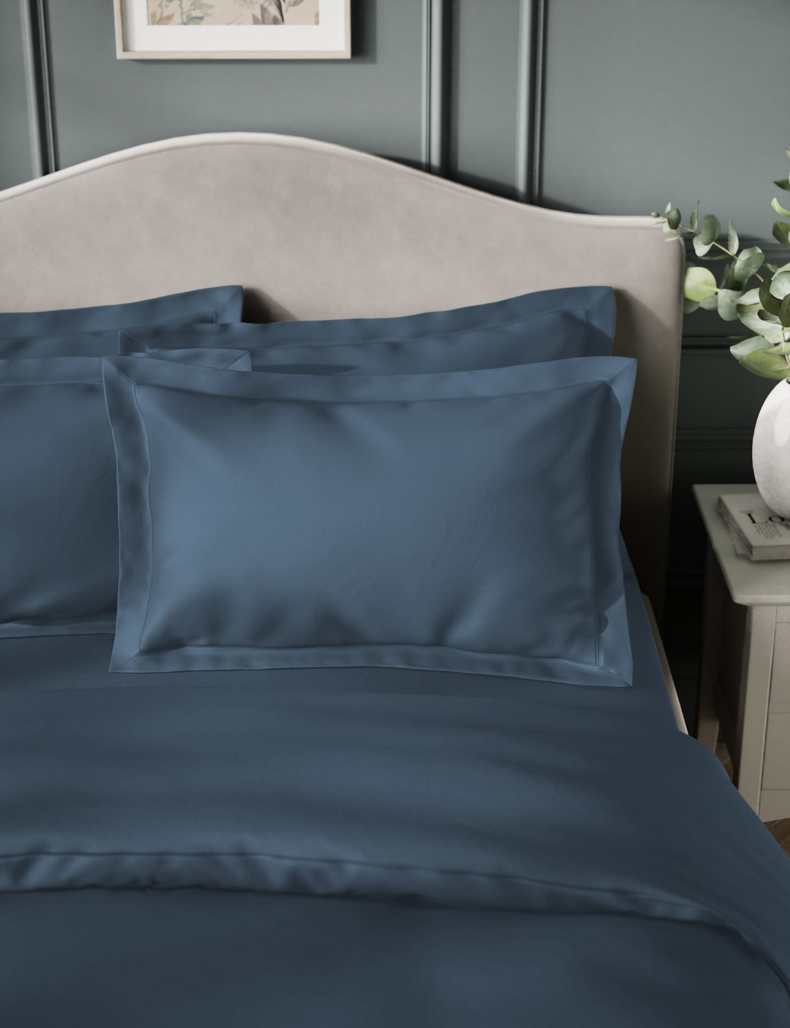 2pk Egyptian Cotton Sateen 400 Thread Count Oxford Pillowcases 4 of 4