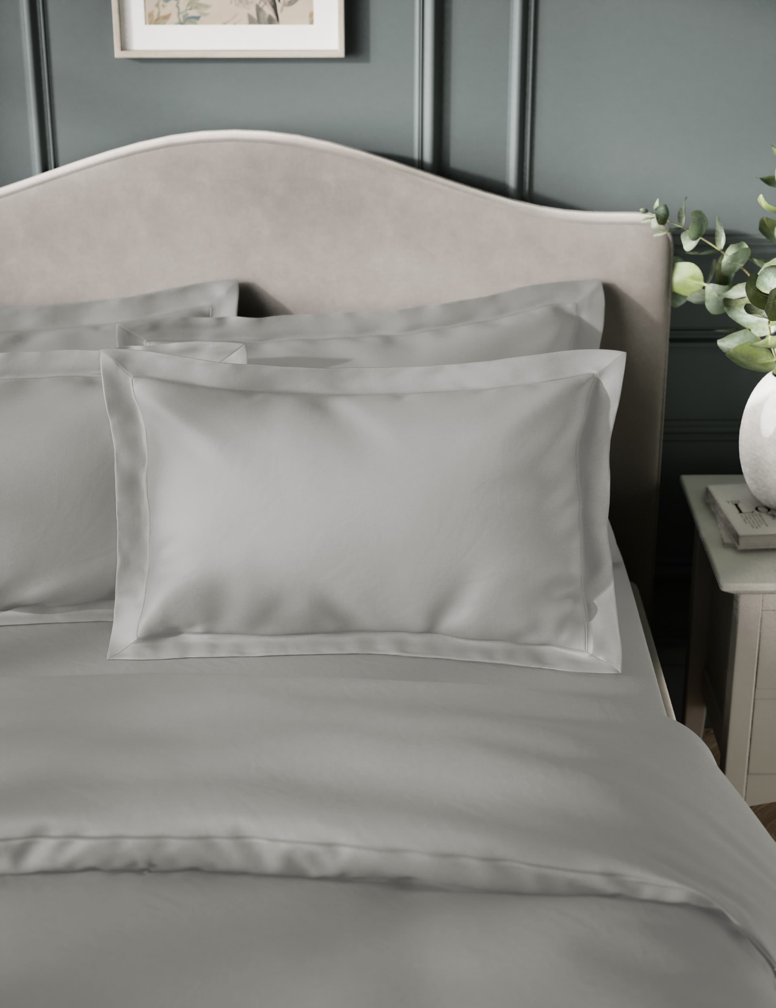 2pk Egyptian Cotton Sateen 400 Thread Count Oxford Pillowcases 4 of 4