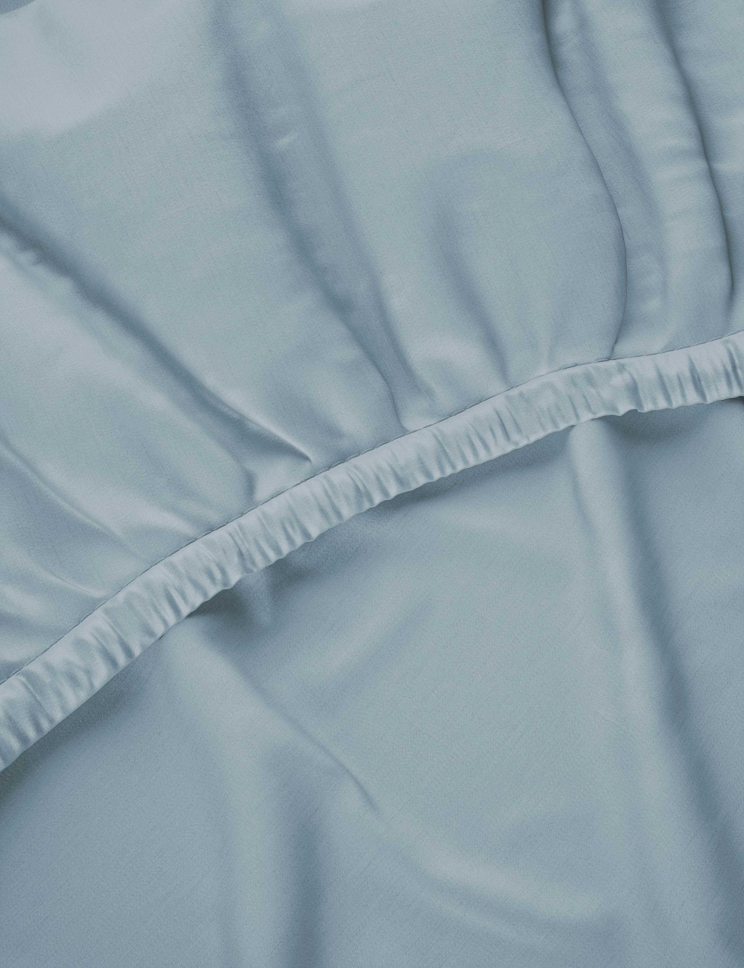 Egyptian Cotton Sateen 400 Thread Count Deep Fitted Sheet 2 of 4