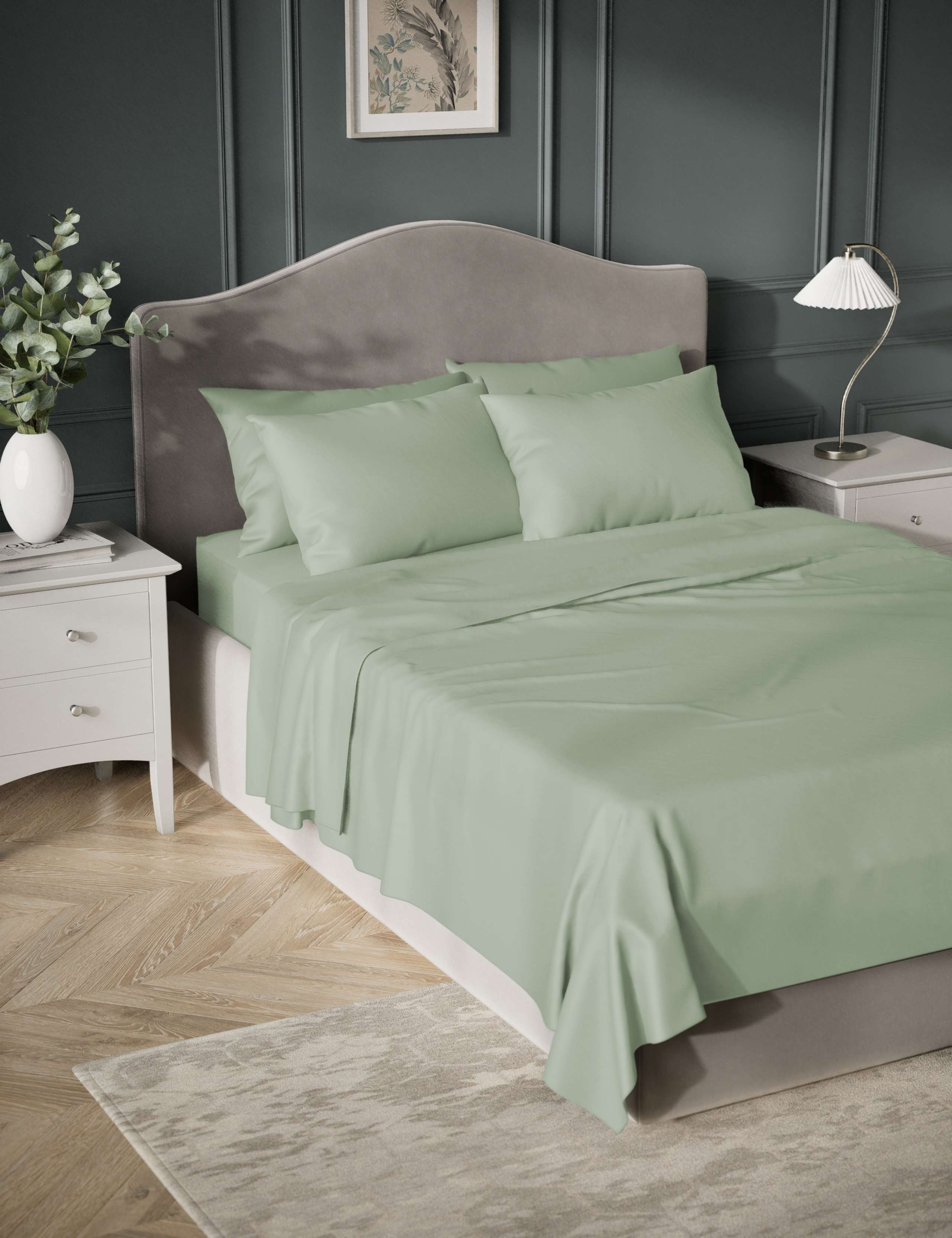 Egyptian Cotton Sateen 400 Thread Count Flat Sheet 4 of 4