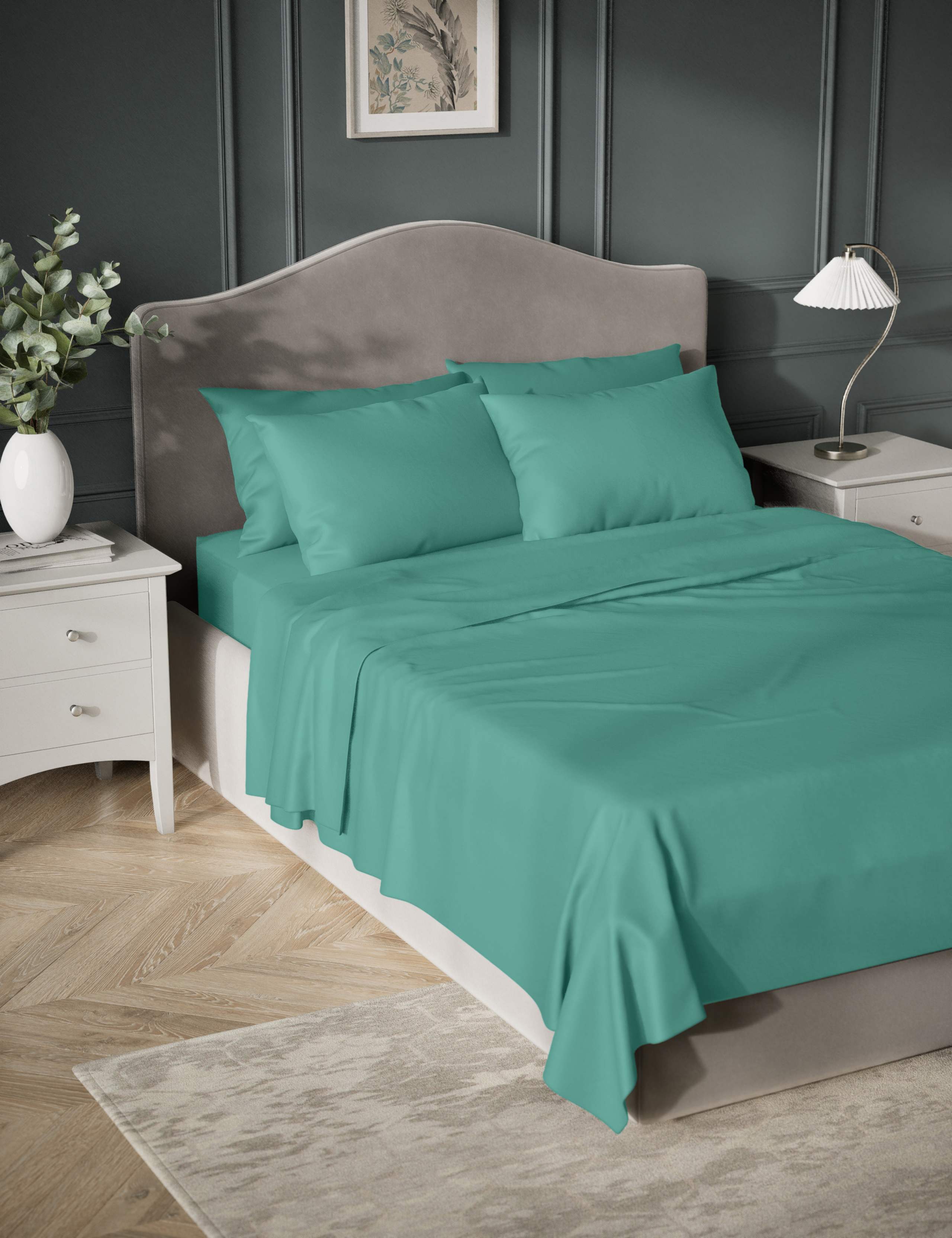 Egyptian Cotton Sateen 400 Thread Count Flat Sheet 4 of 4
