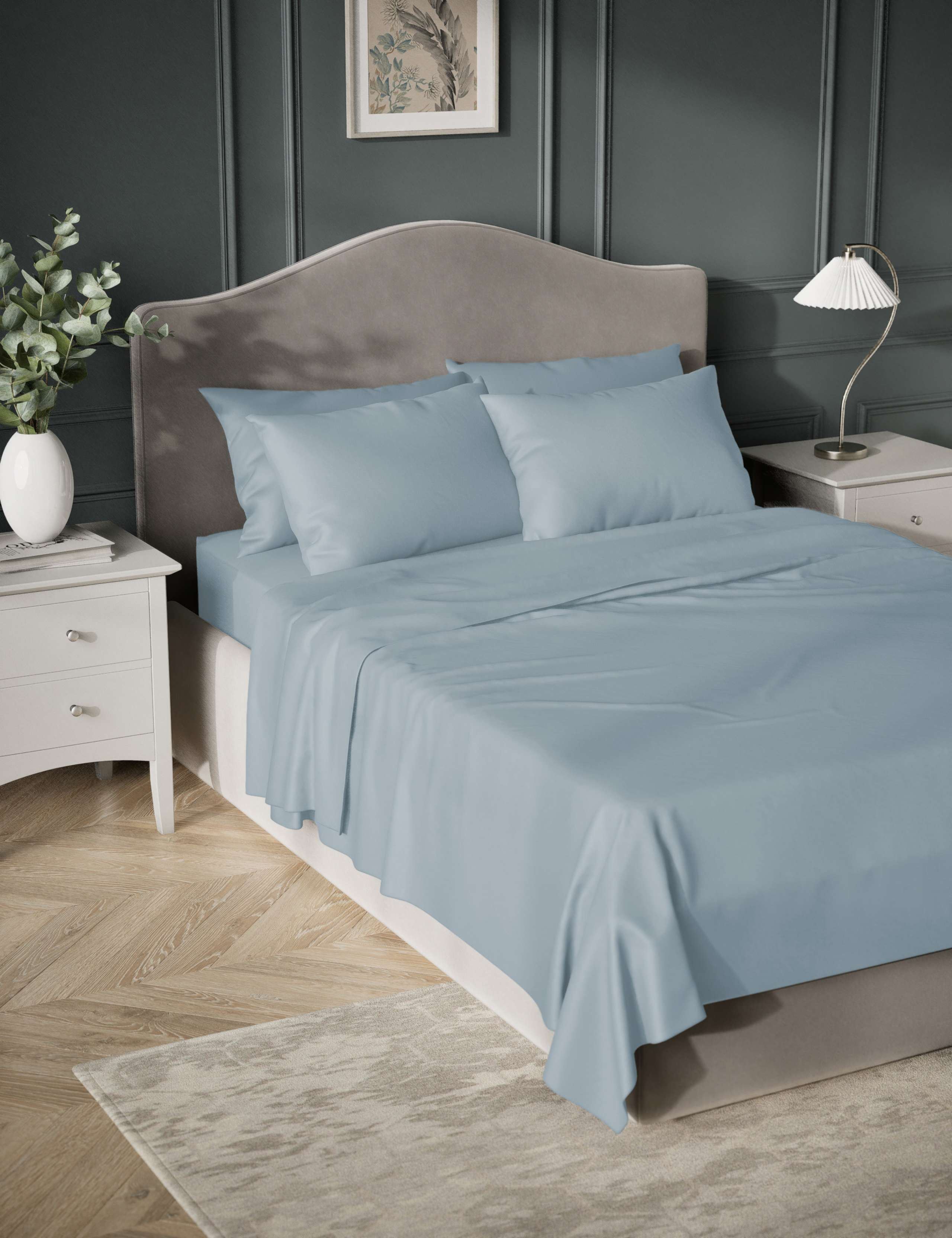 Egyptian Cotton Sateen 400 Thread Count Flat Sheet 4 of 4