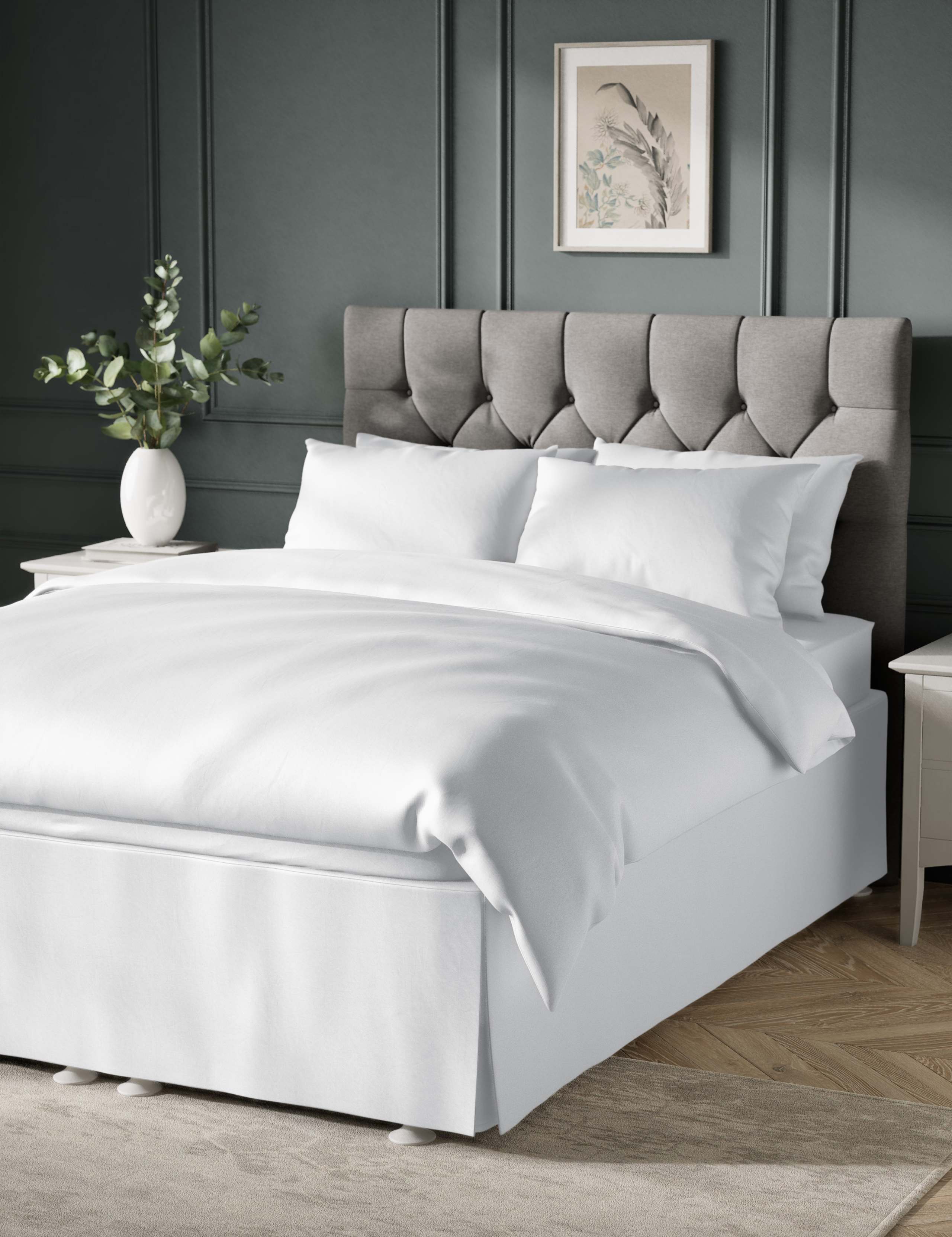 Egyptian Cotton Sateen 400 Thread Count Base Valance Sheet 2 of 3