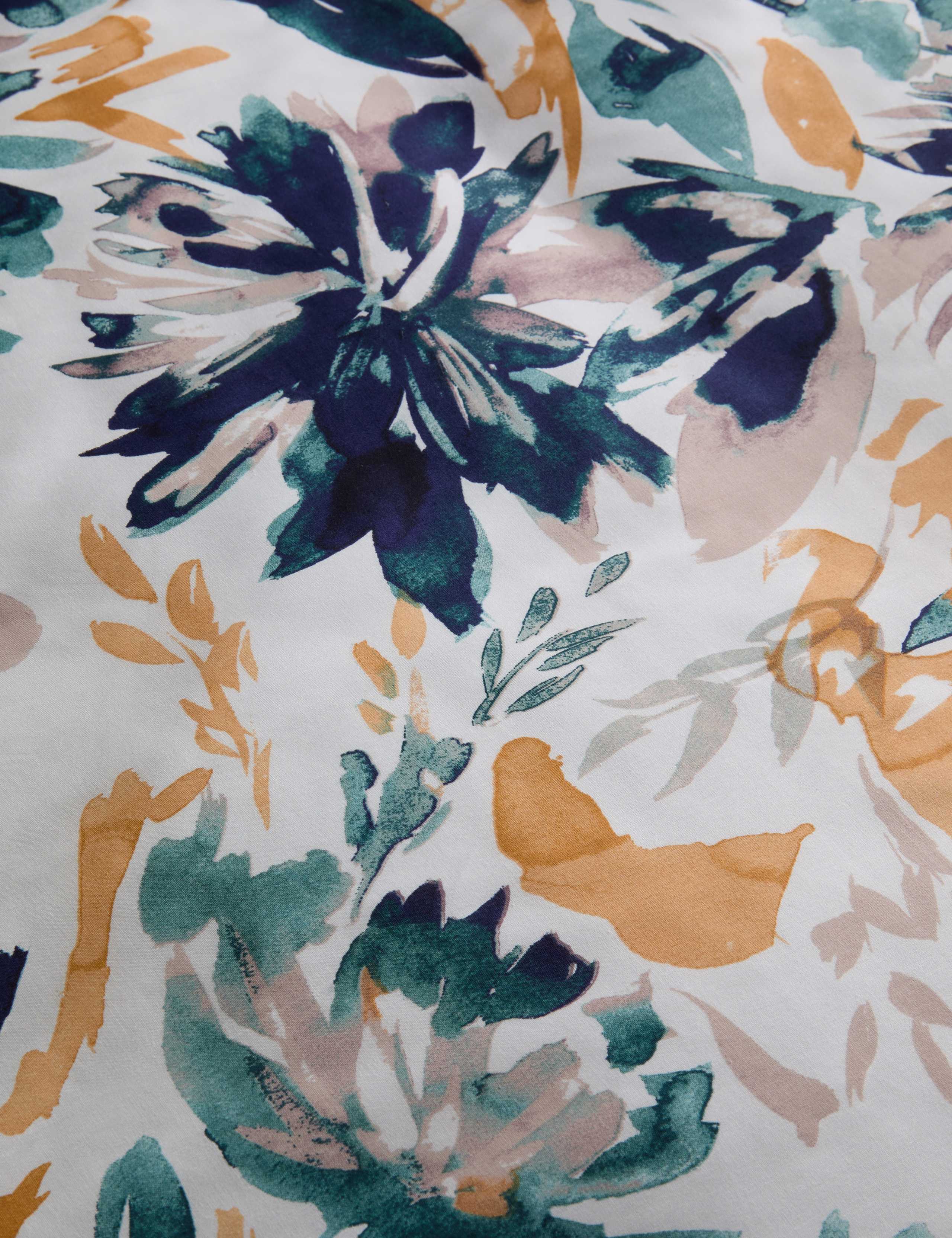 Pure Cotton Watercolour Floral Bedding Set 6 of 6