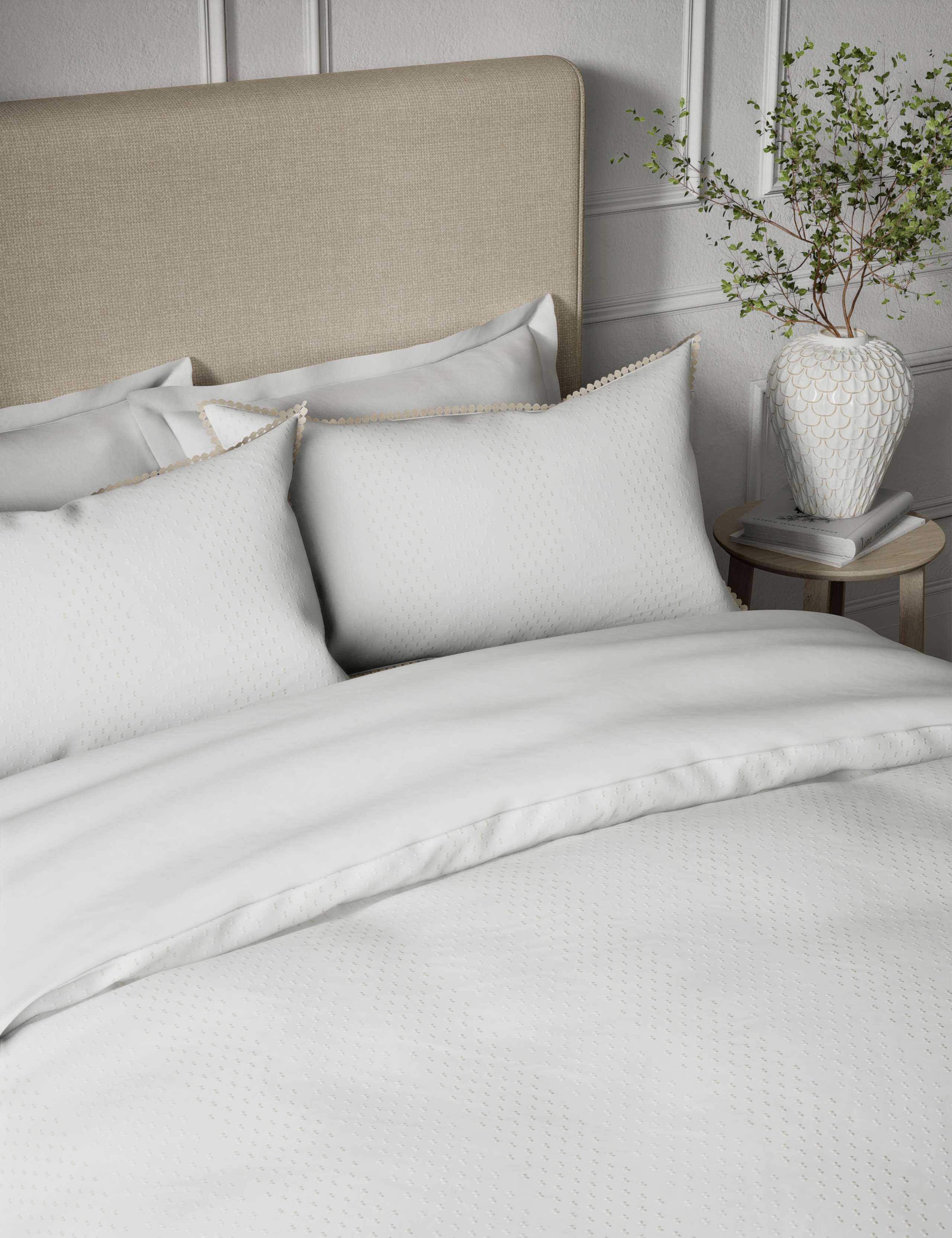 Pure Cotton Striped Dobby Bedding Set 4 of 5
