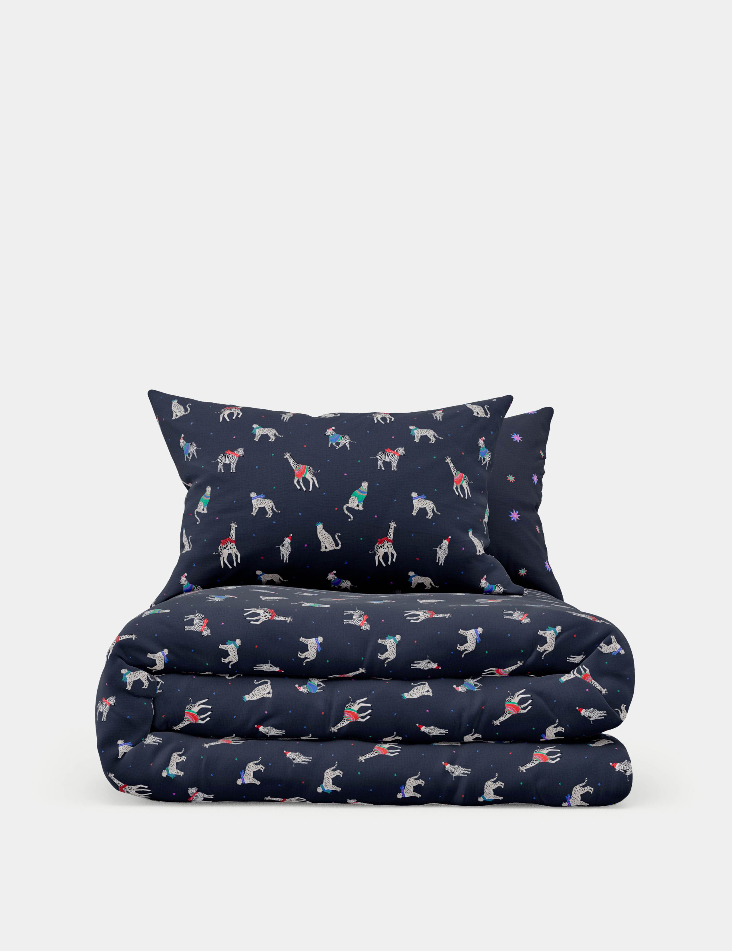 Cotton Blend Animal Print Bedding Set 2 of 6