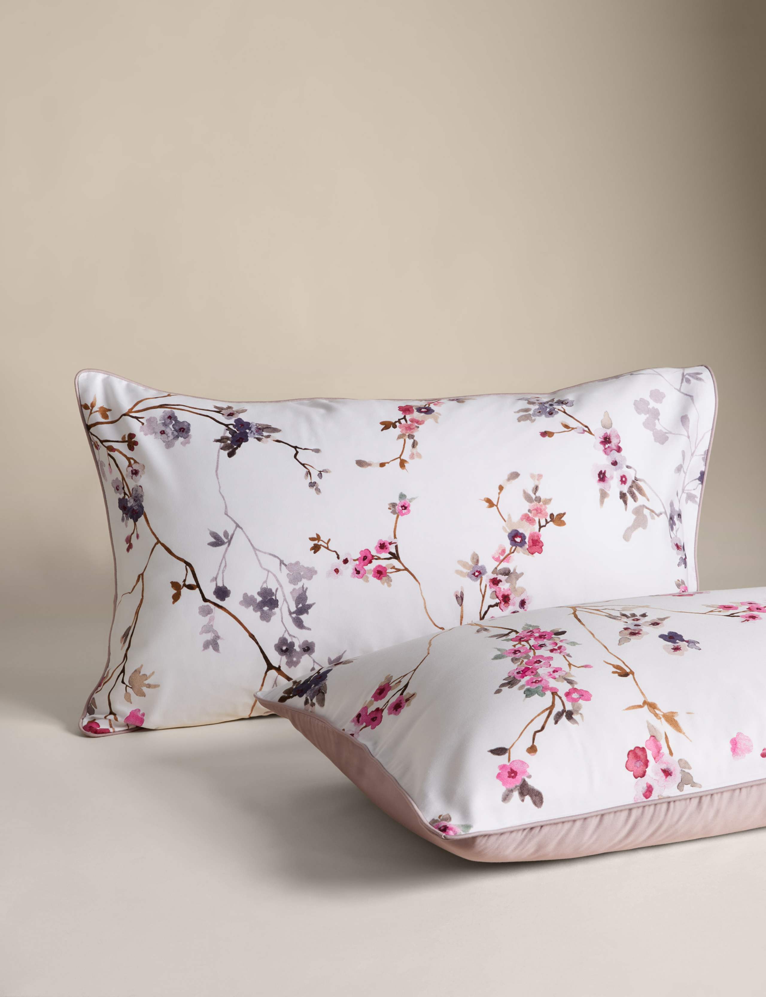 Pure Cotton Sateen Cherry Blossom Bedding Set 3 of 6