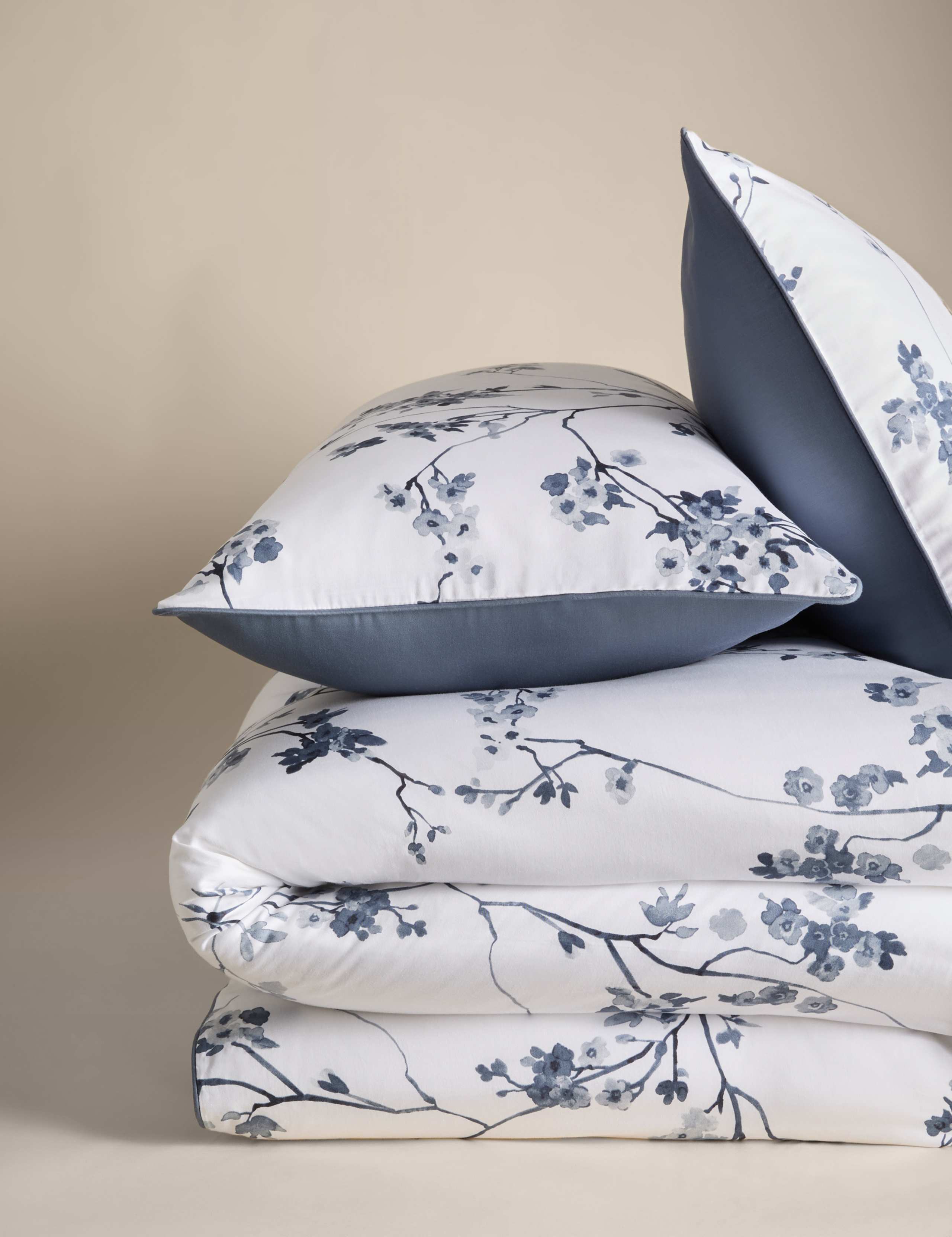 Pure Cotton Sateen Cherry Blossom Bedding Set 2 of 6